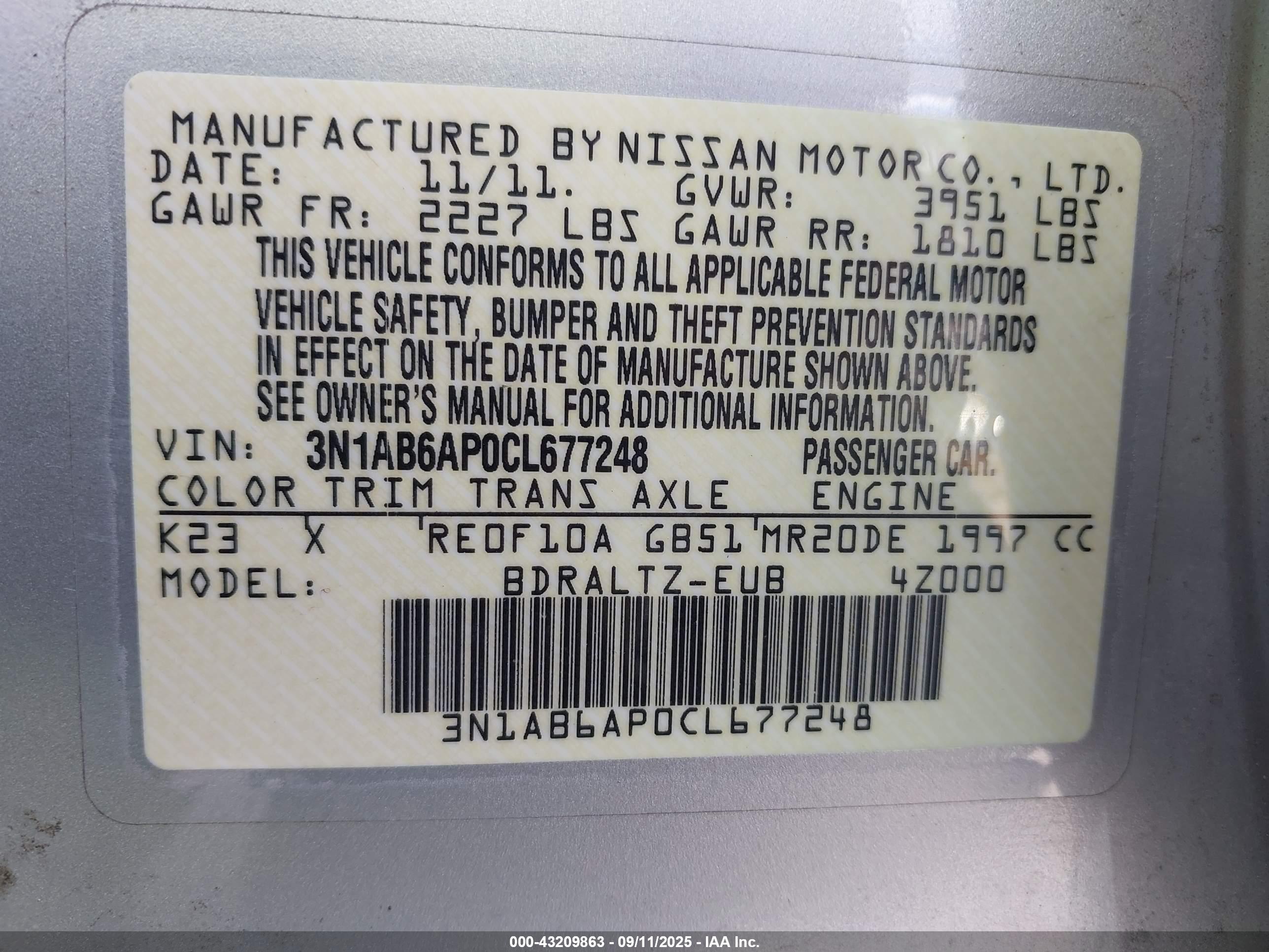 NISSAN SENTRA image 9