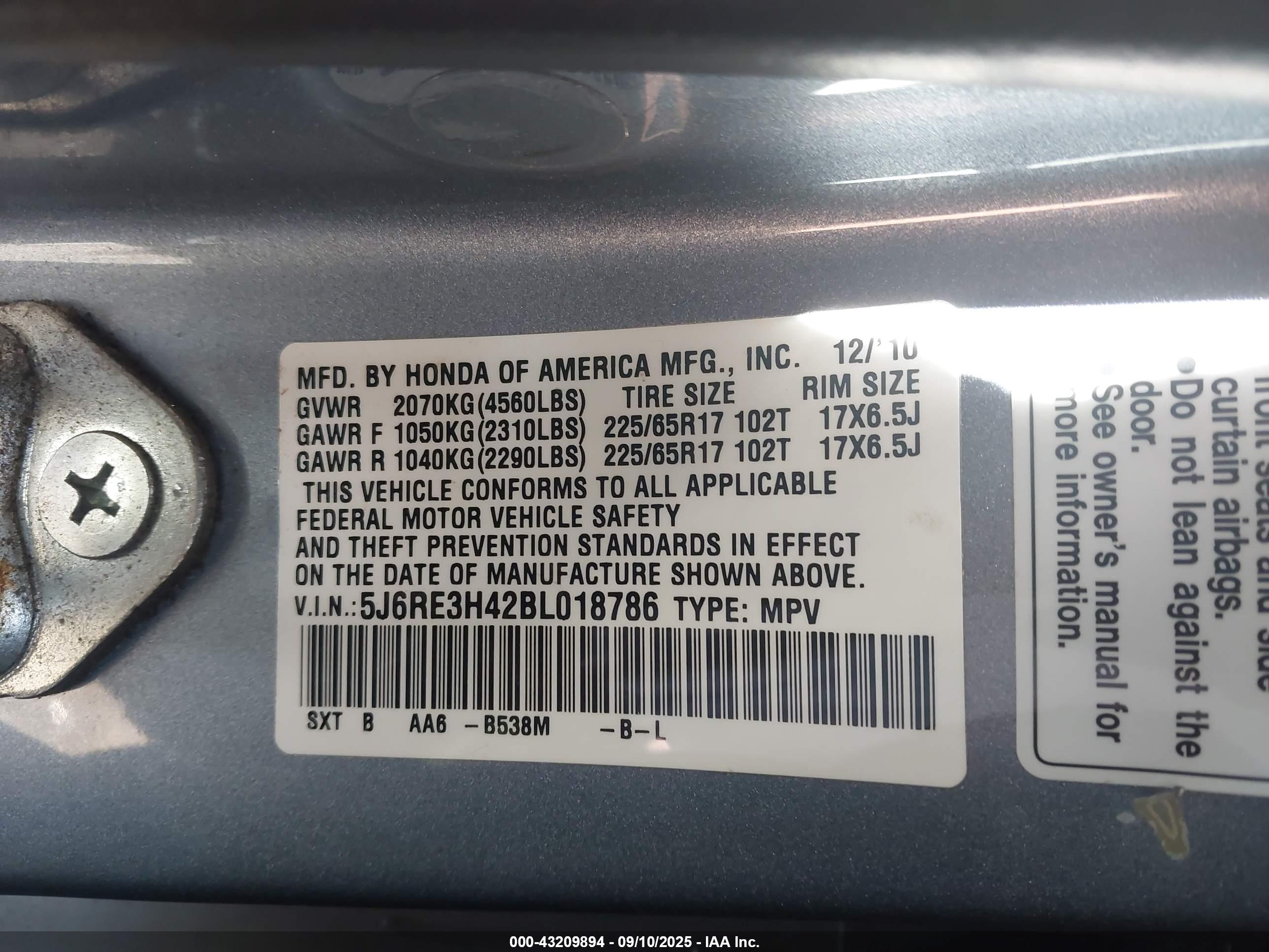 HONDA CR-V image 9