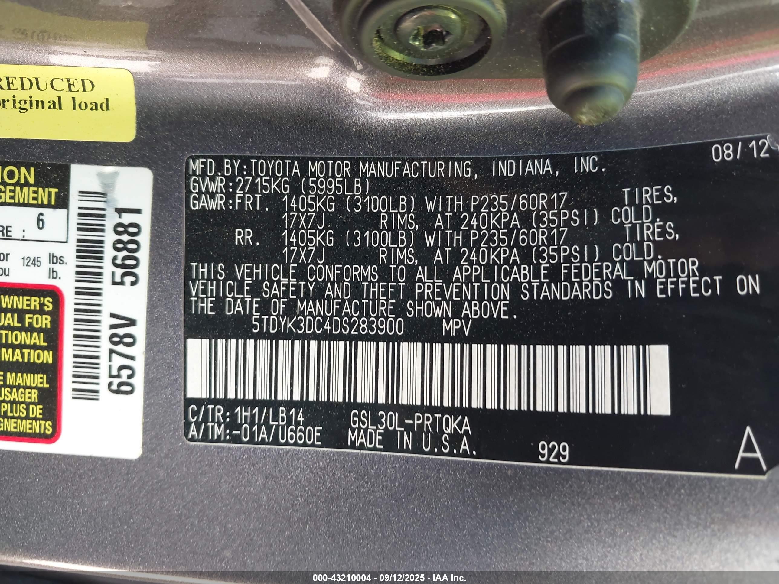 TOYOTA SIENNA image 9