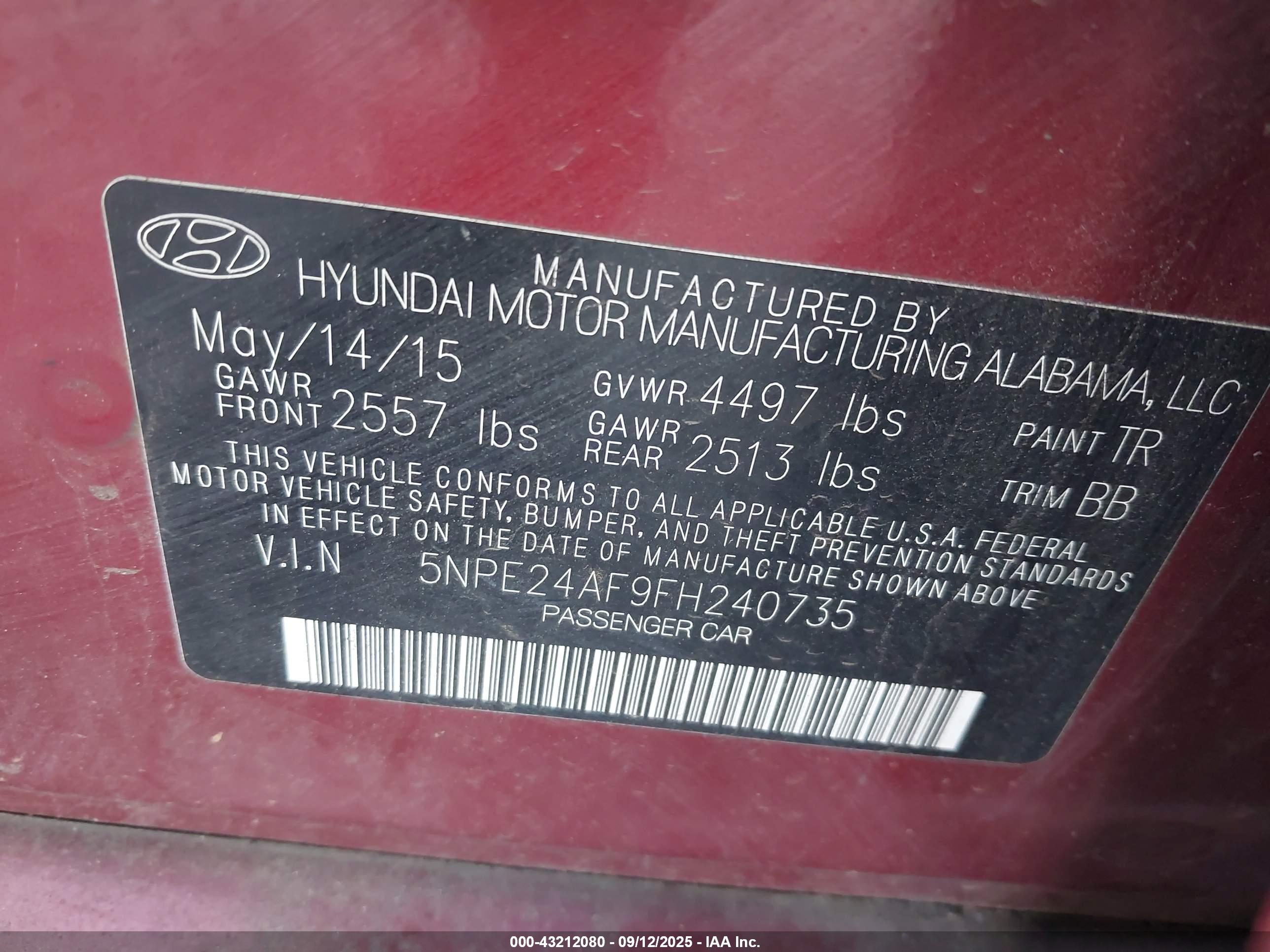 HYUNDAI SONATA image 9