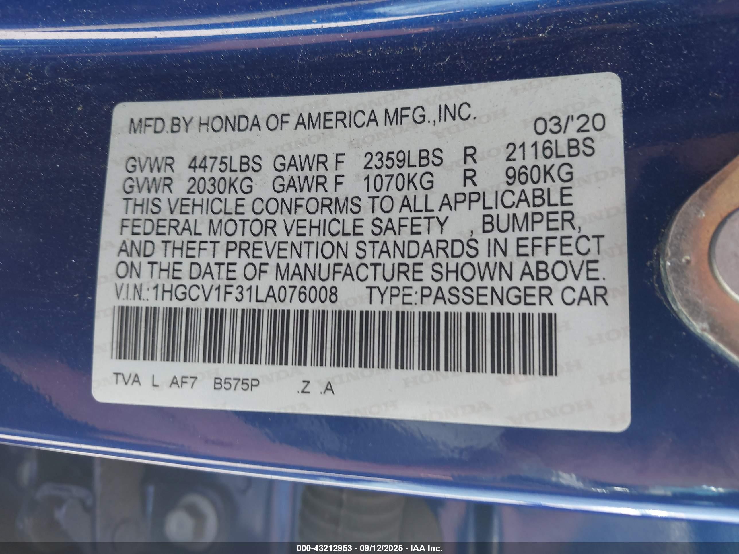HONDA ACCORD image 9