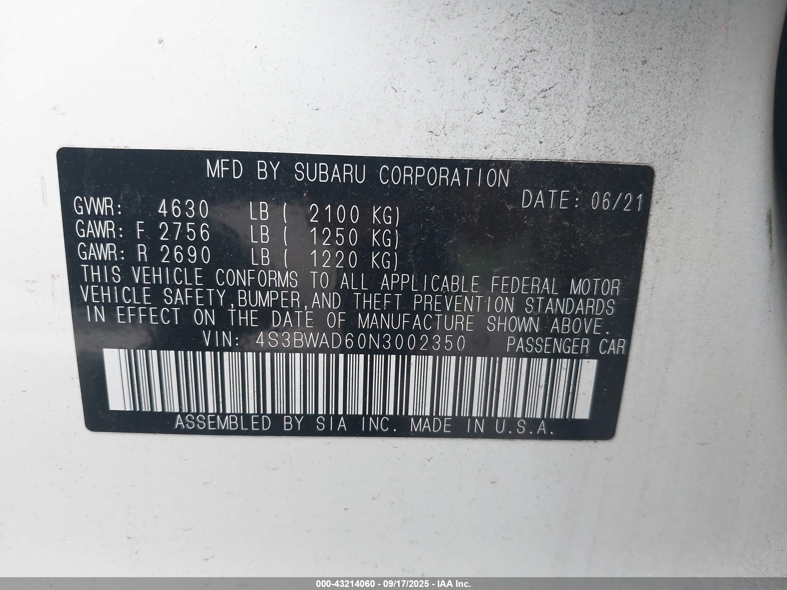 SUBARU LEGACY image 9