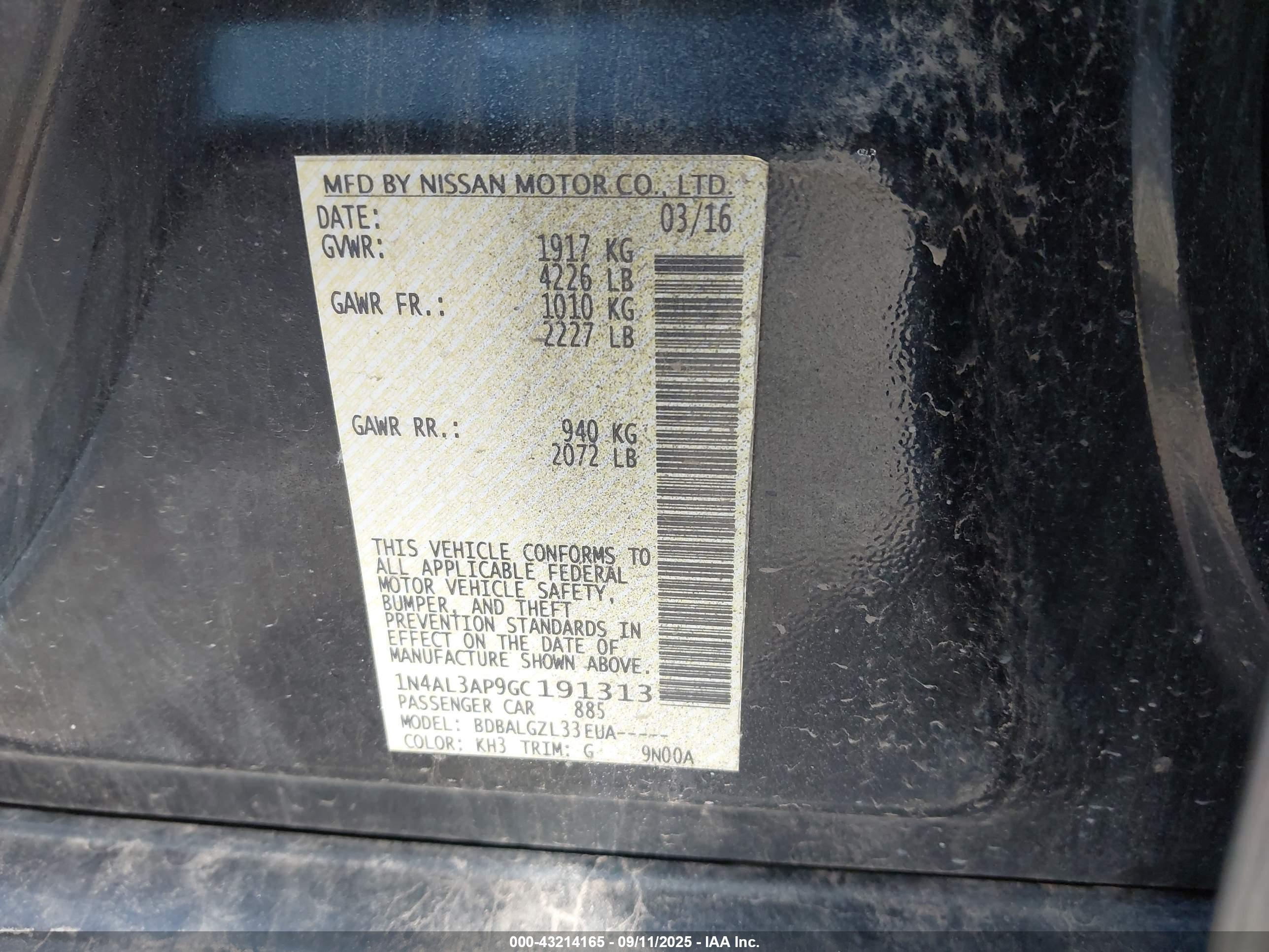 NISSAN ALTIMA image 9