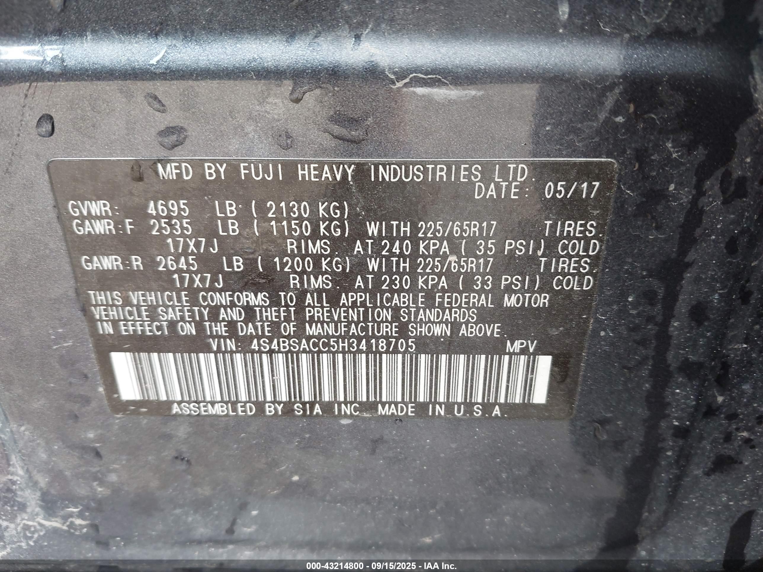 SUBARU OUTBACK image 9