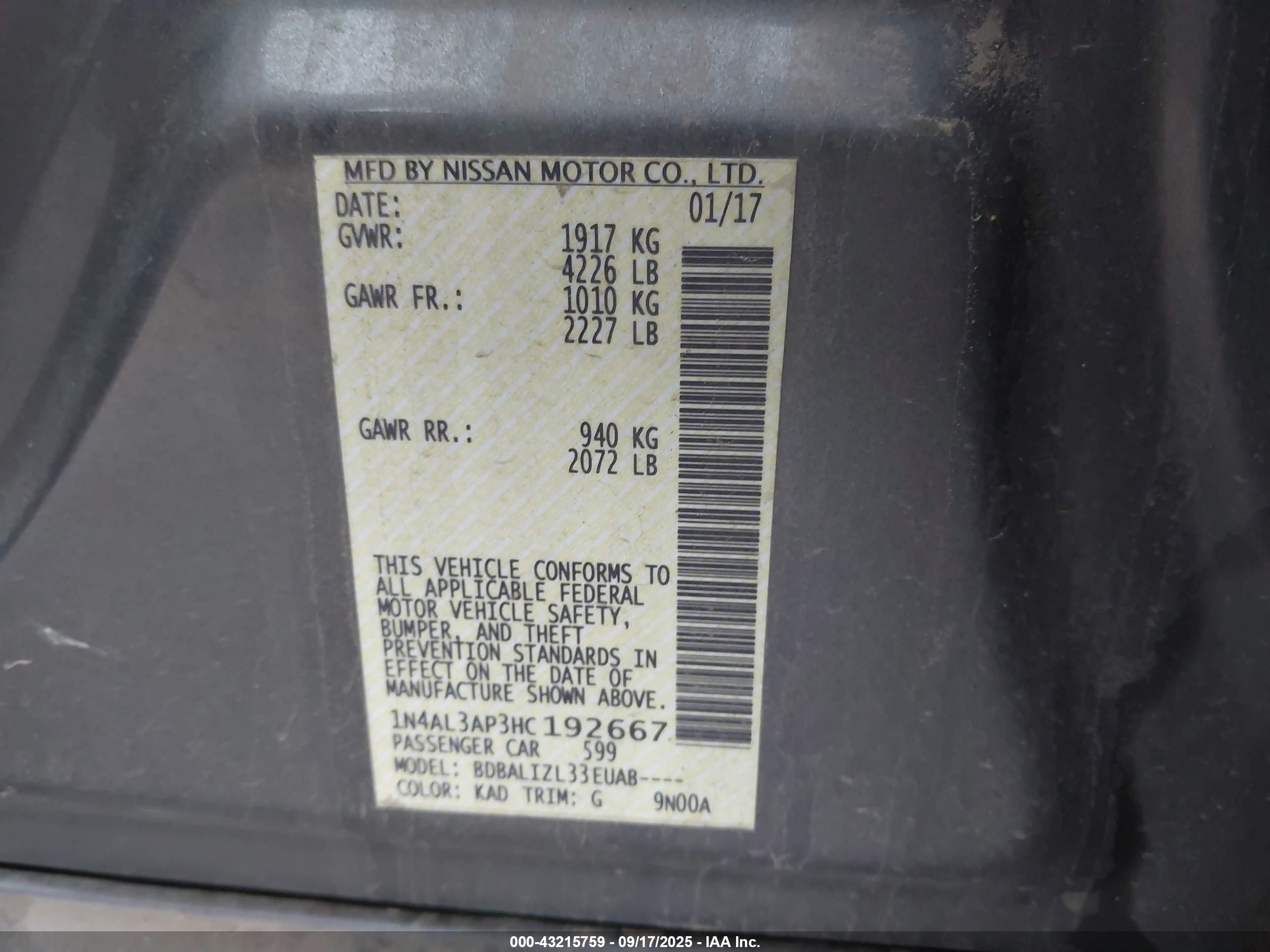 NISSAN ALTIMA image 9
