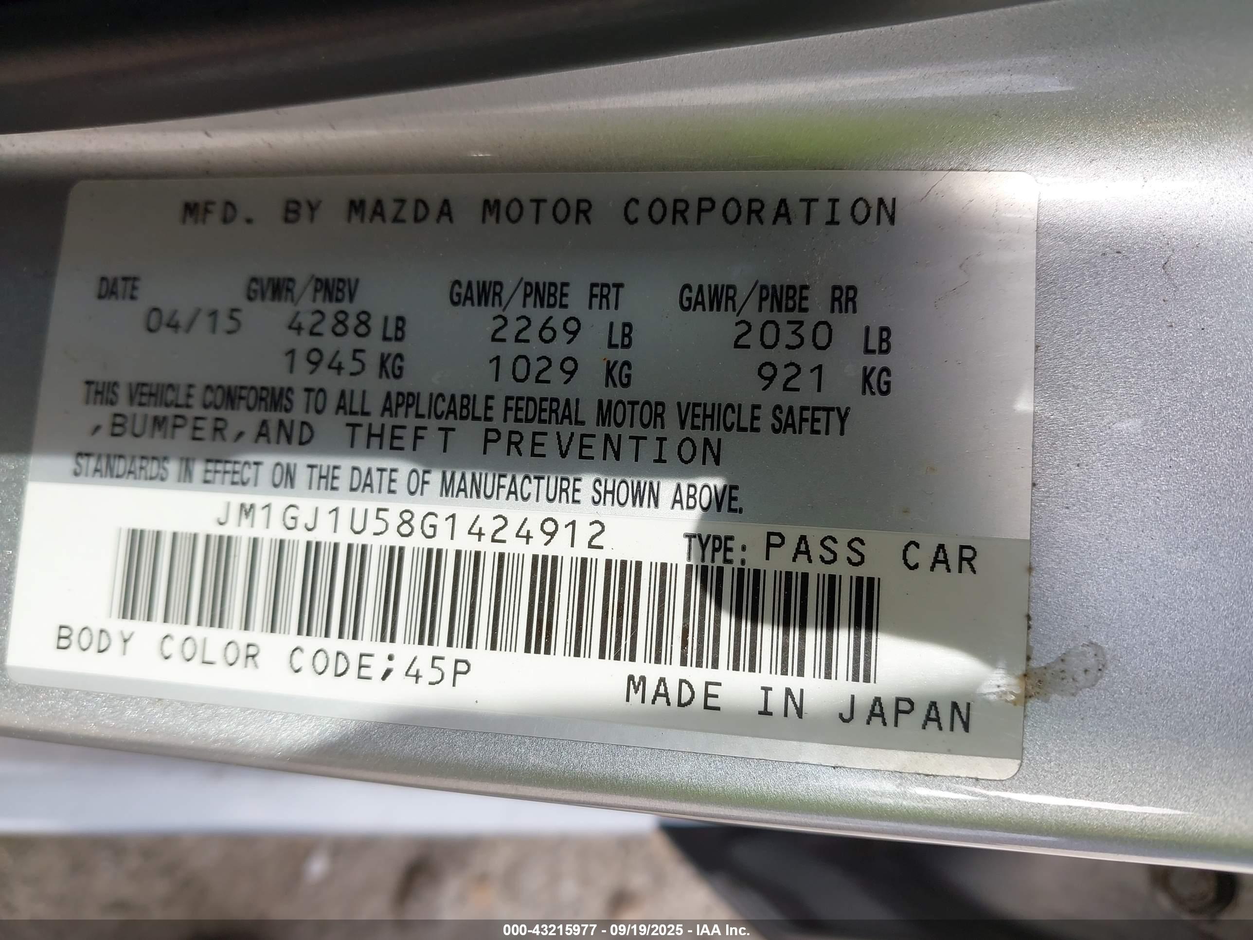 MAZDA MAZDA6 image 9