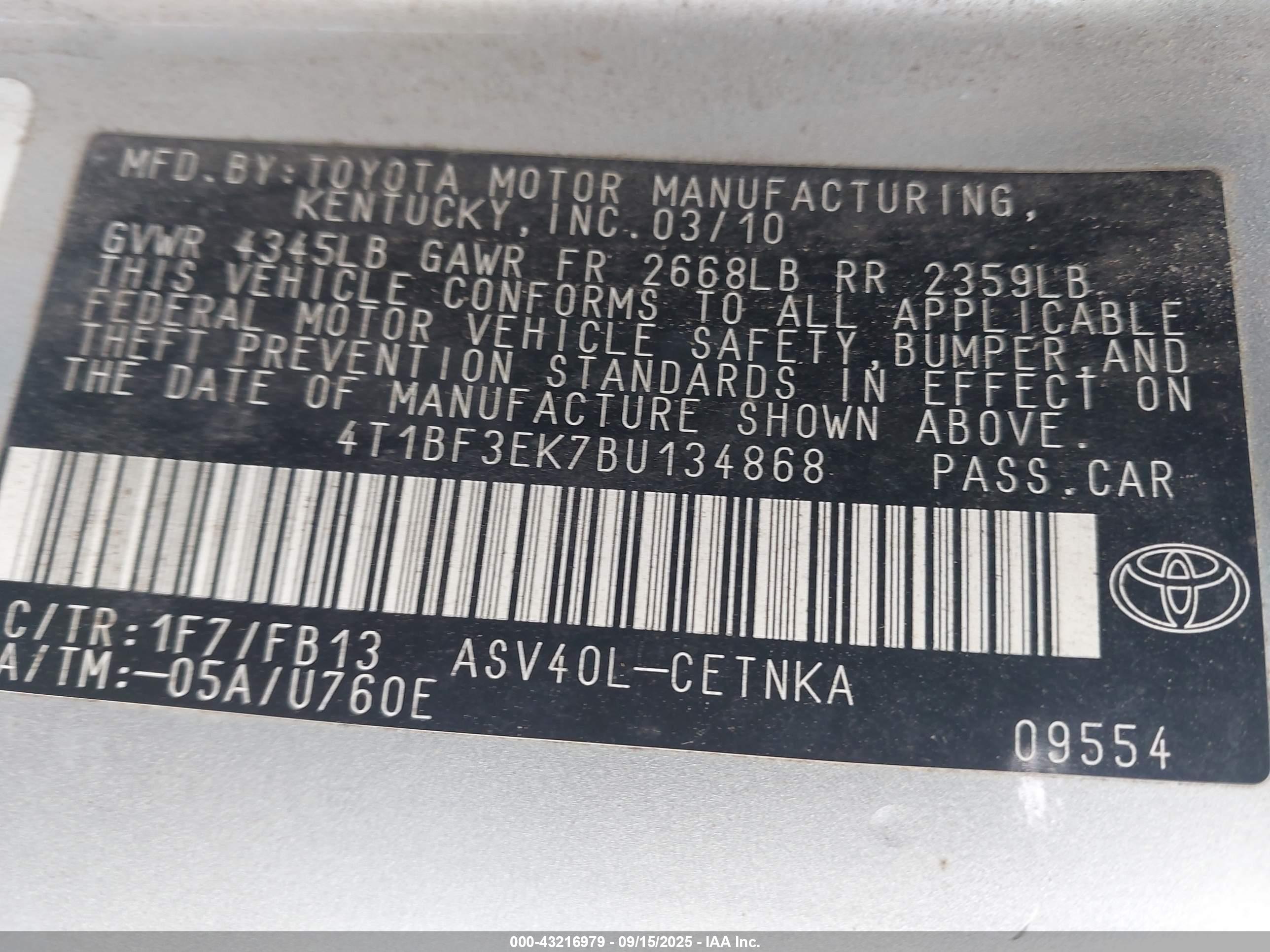 TOYOTA CAMRY image 9
