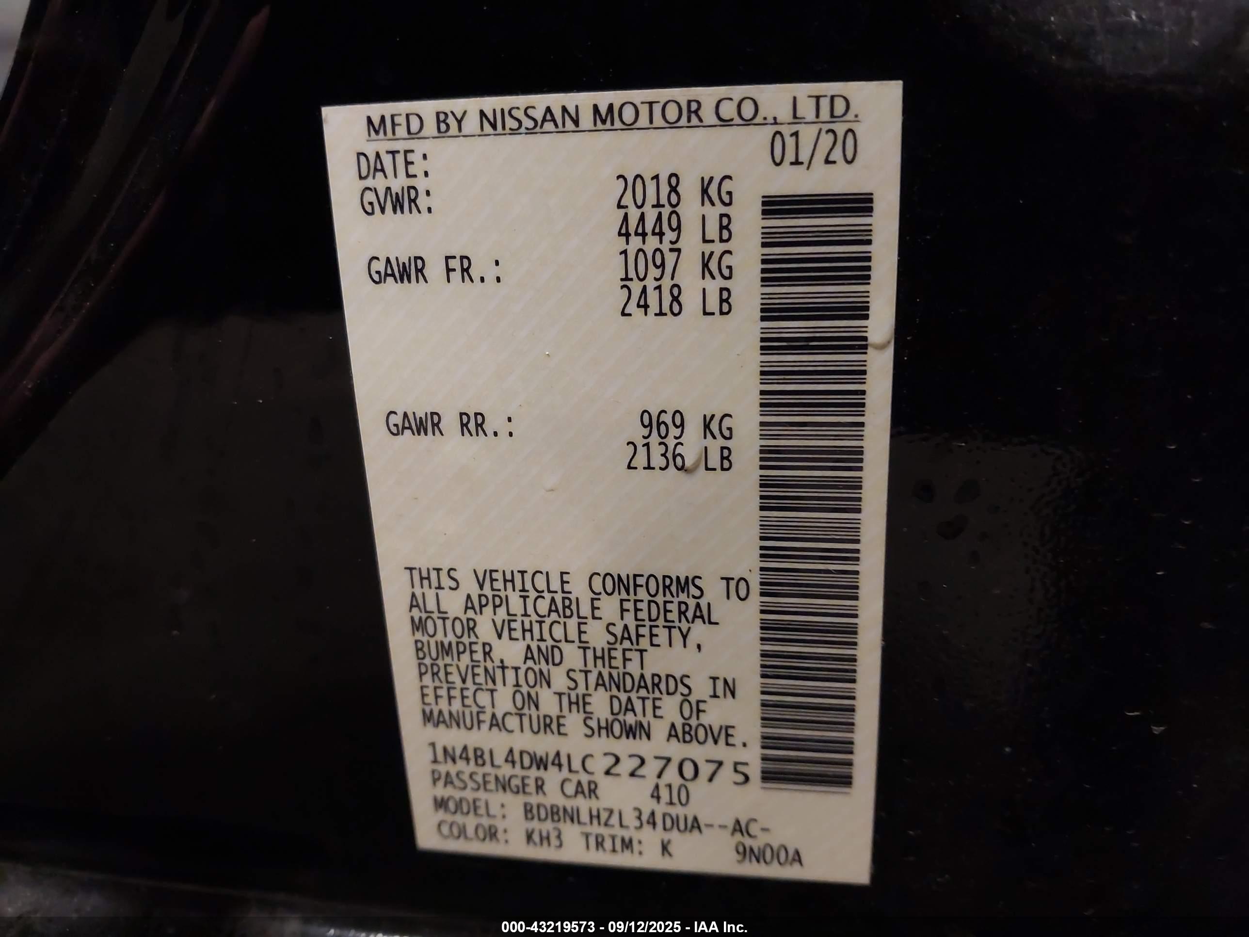 NISSAN ALTIMA image 9