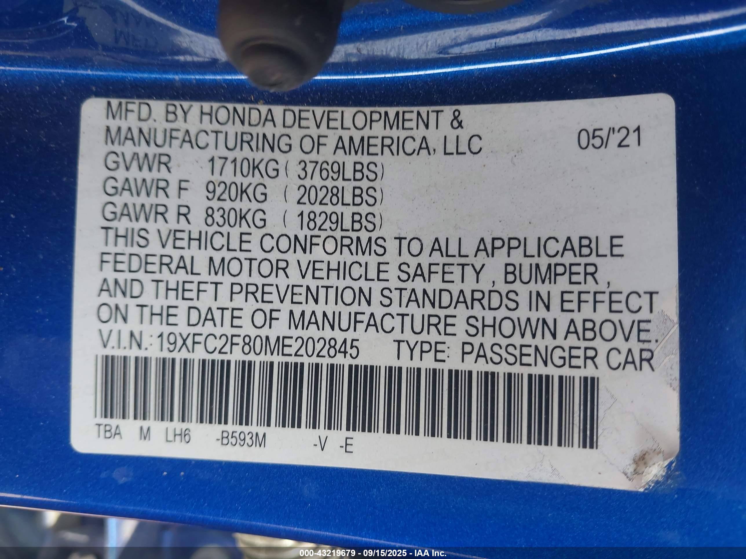 HONDA CIVIC image 9