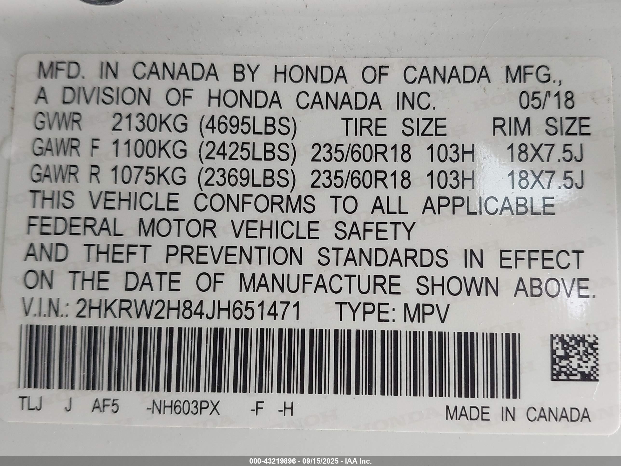 HONDA CR-V image 9
