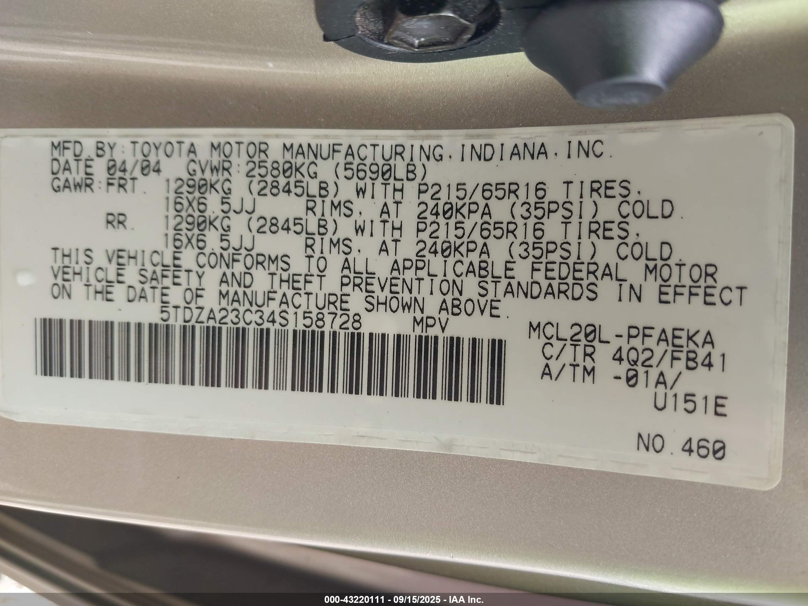 TOYOTA SIENNA image 9