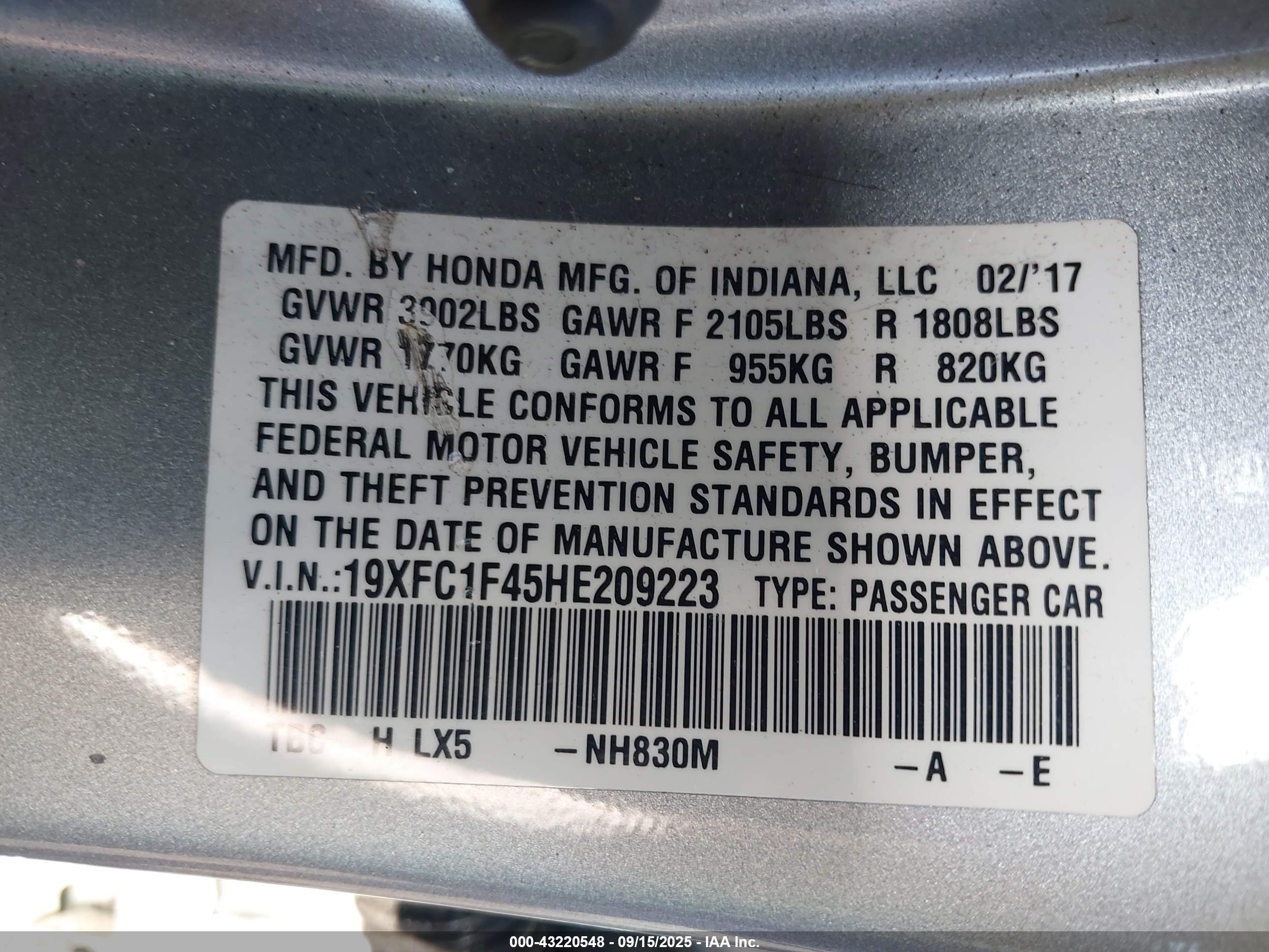 HONDA CIVIC image 9