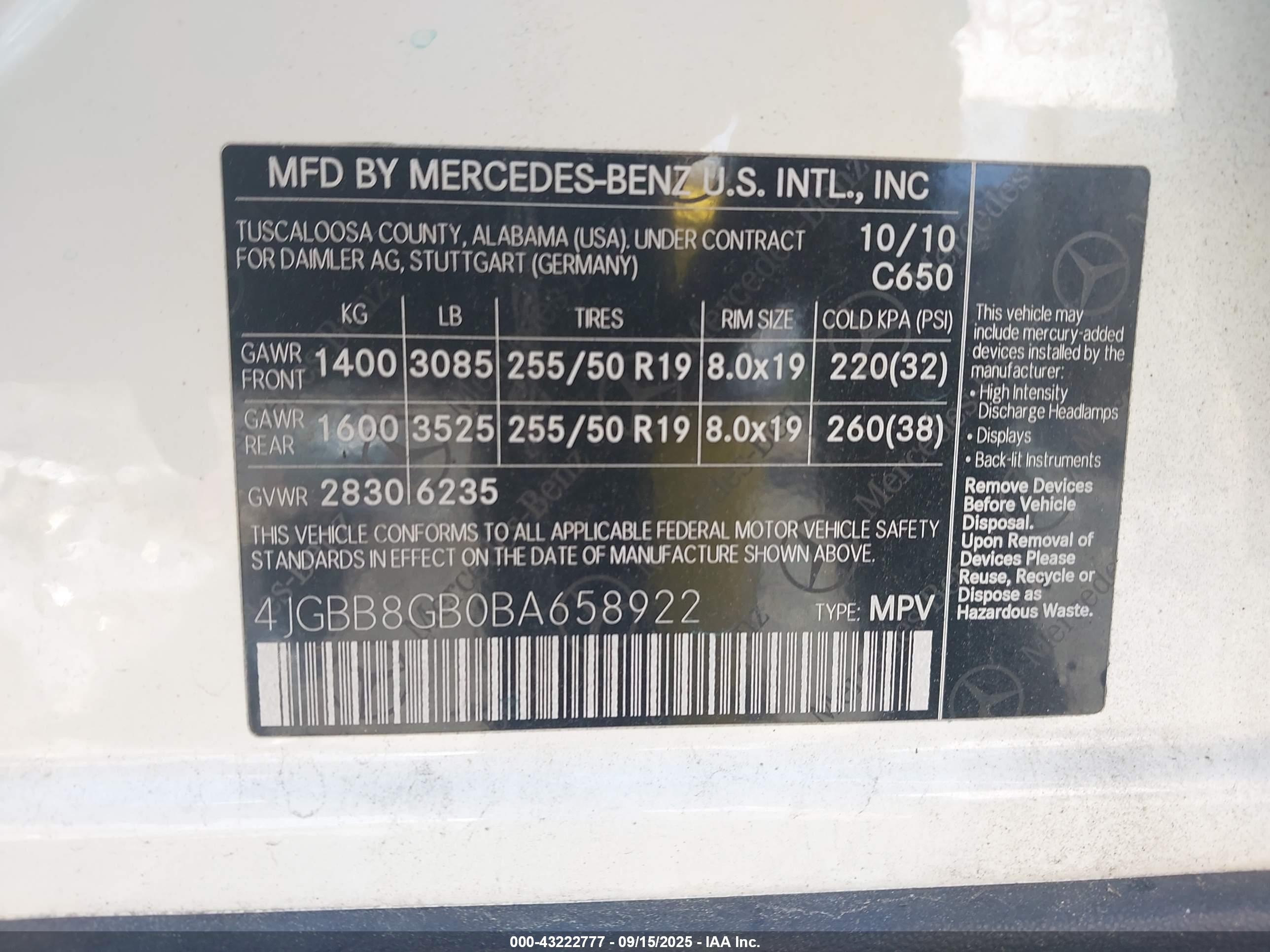 MERCEDES-BENZ ML image 9