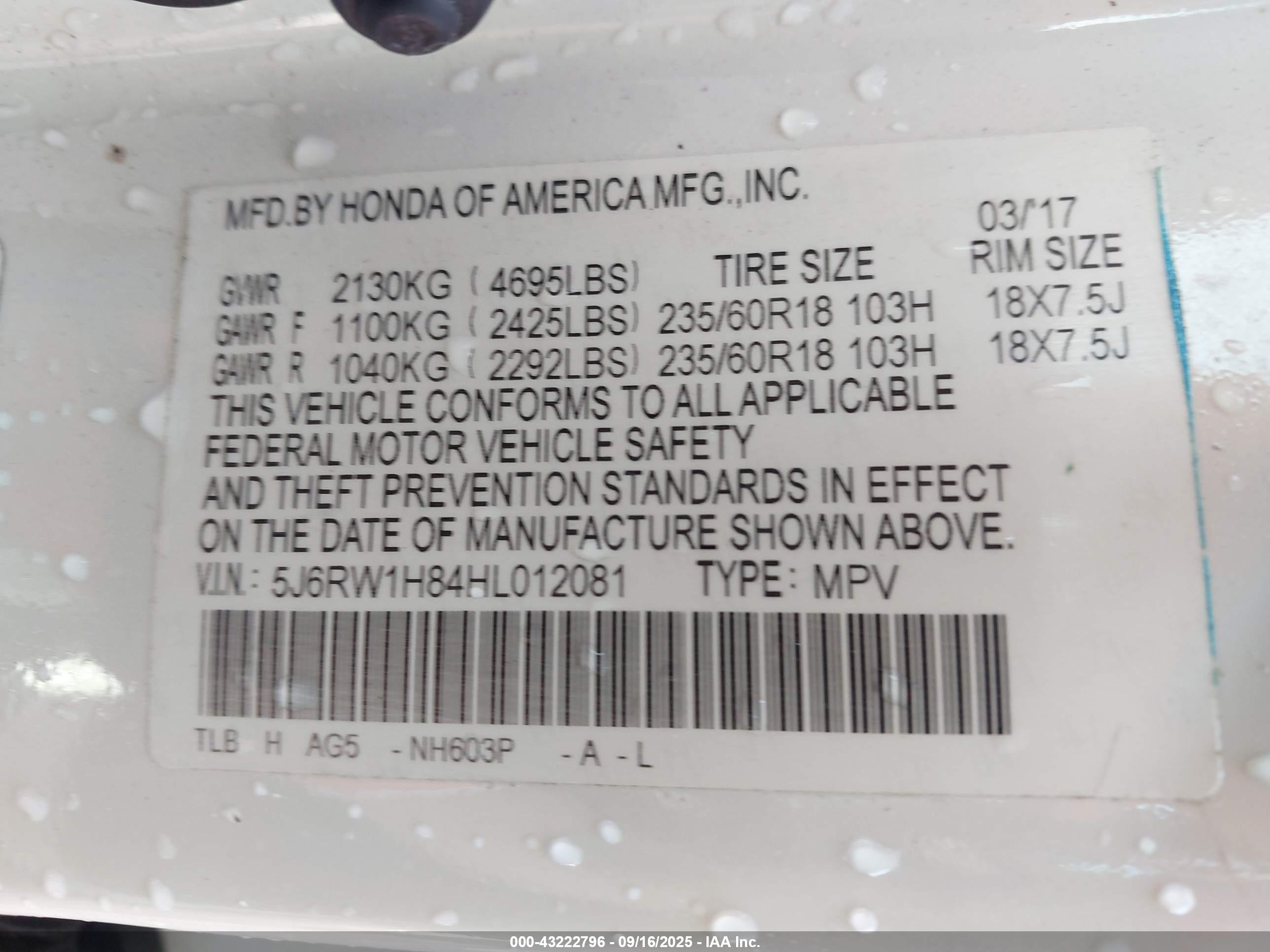 HONDA CR-V image 9