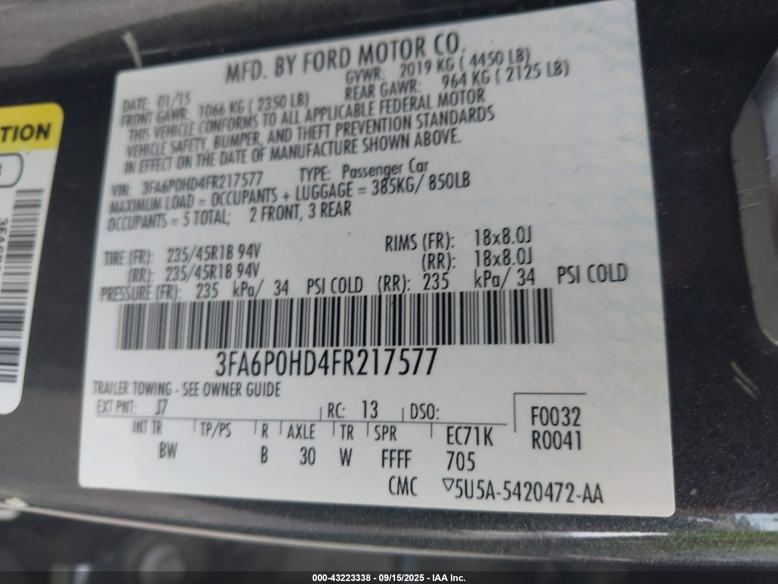 FORD FUSION image 9