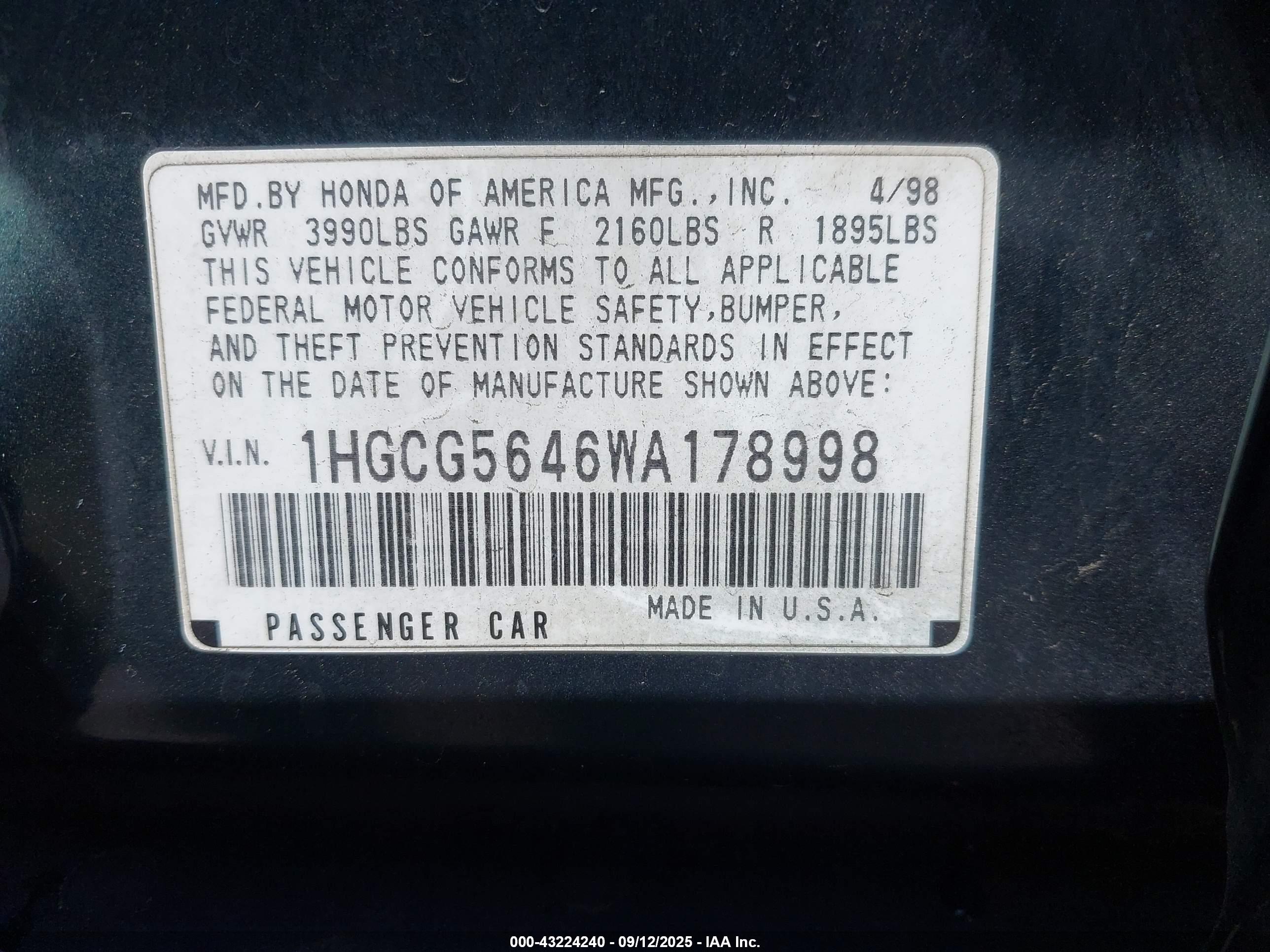 HONDA ACCORD image 9