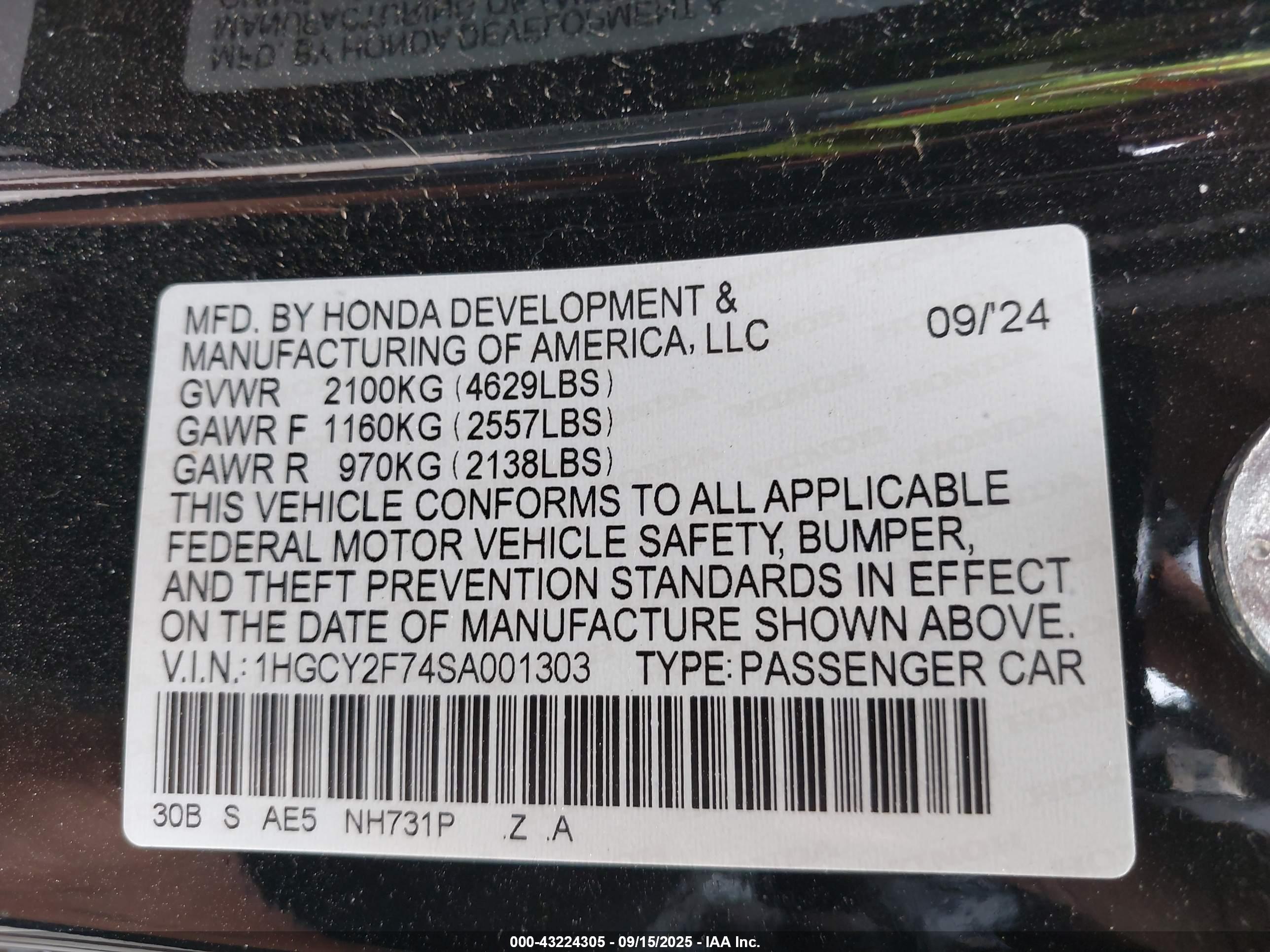 HONDA ACCORD image 9