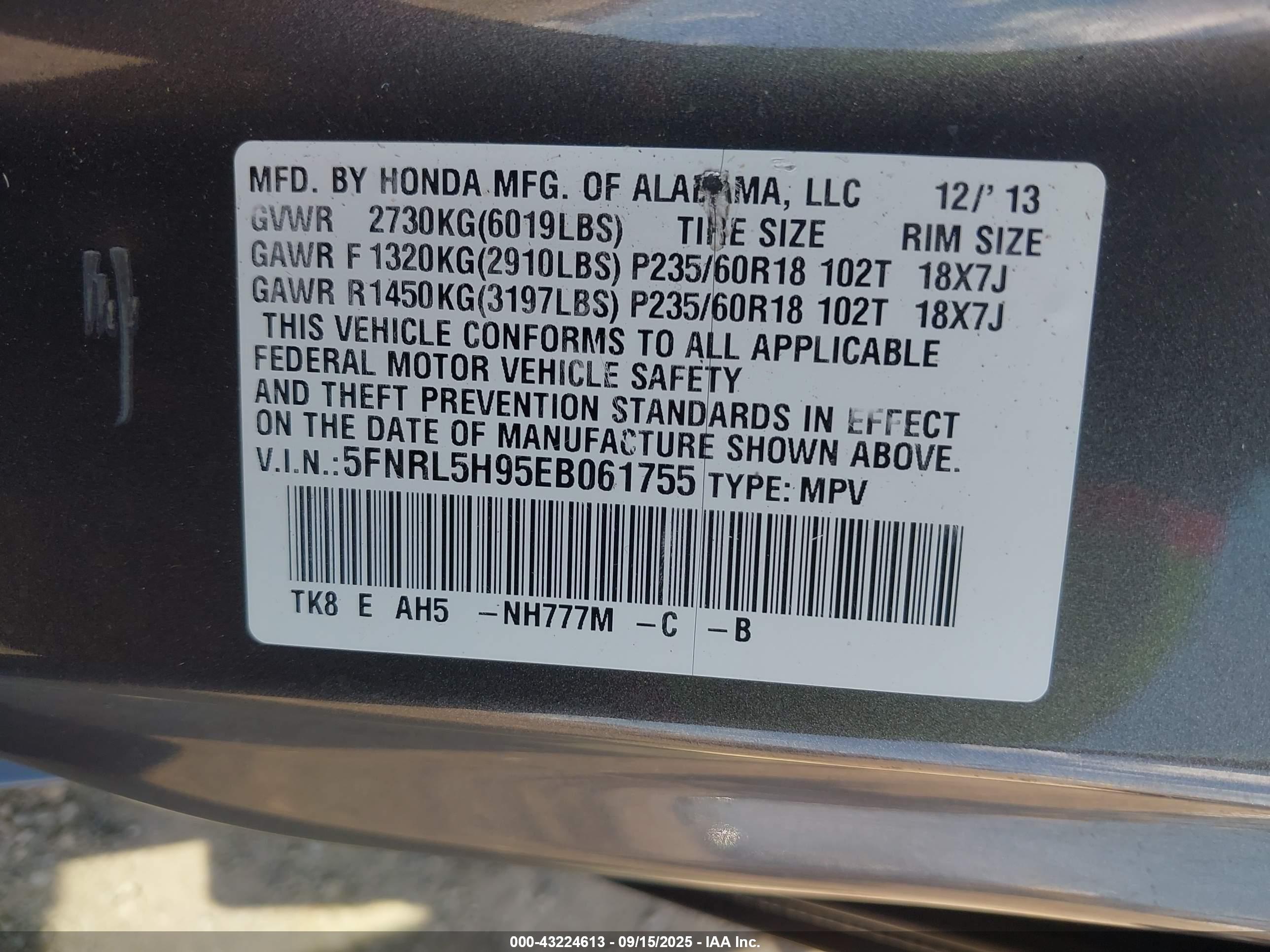 HONDA ODYSSEY image 9