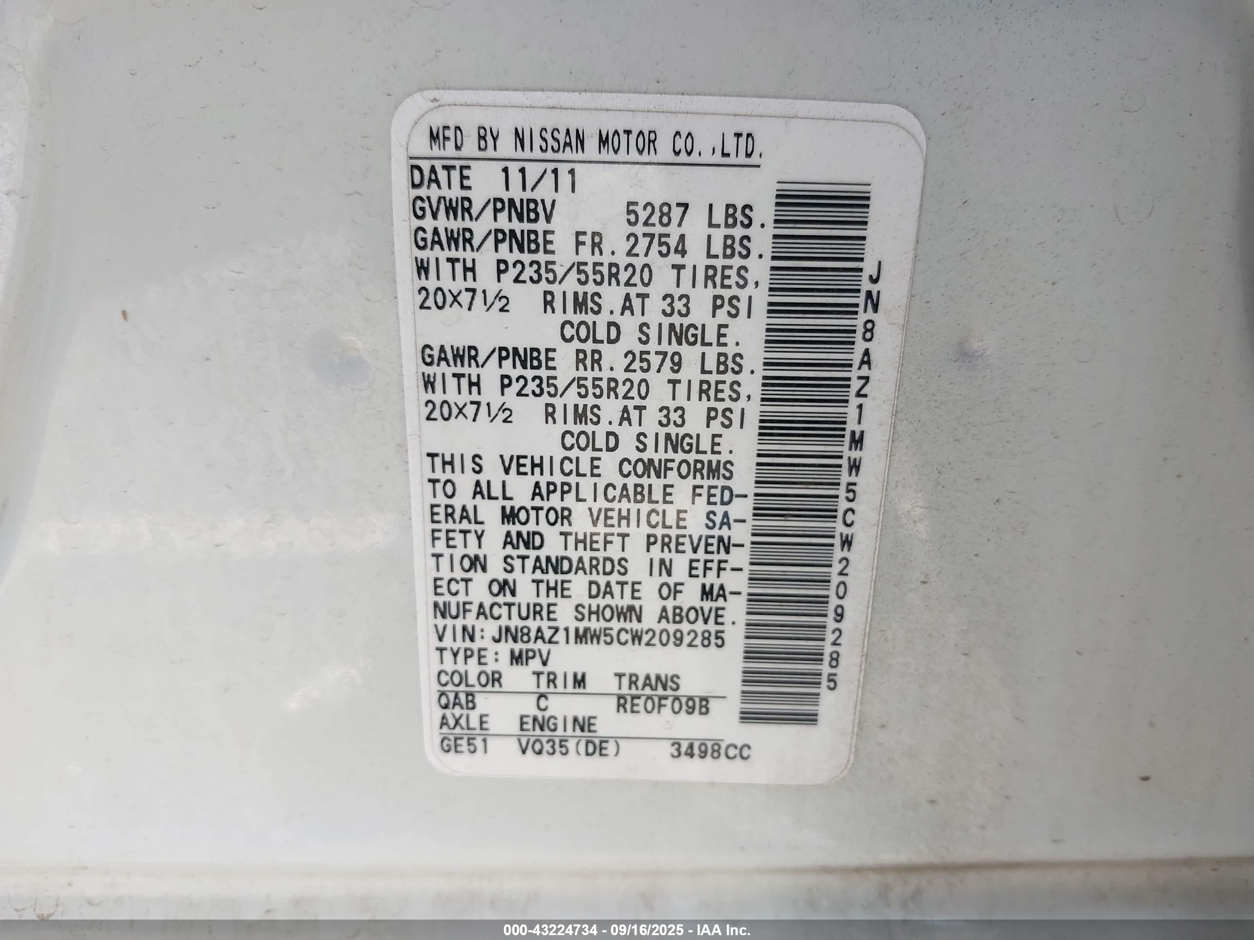 NISSAN MURANO image 9