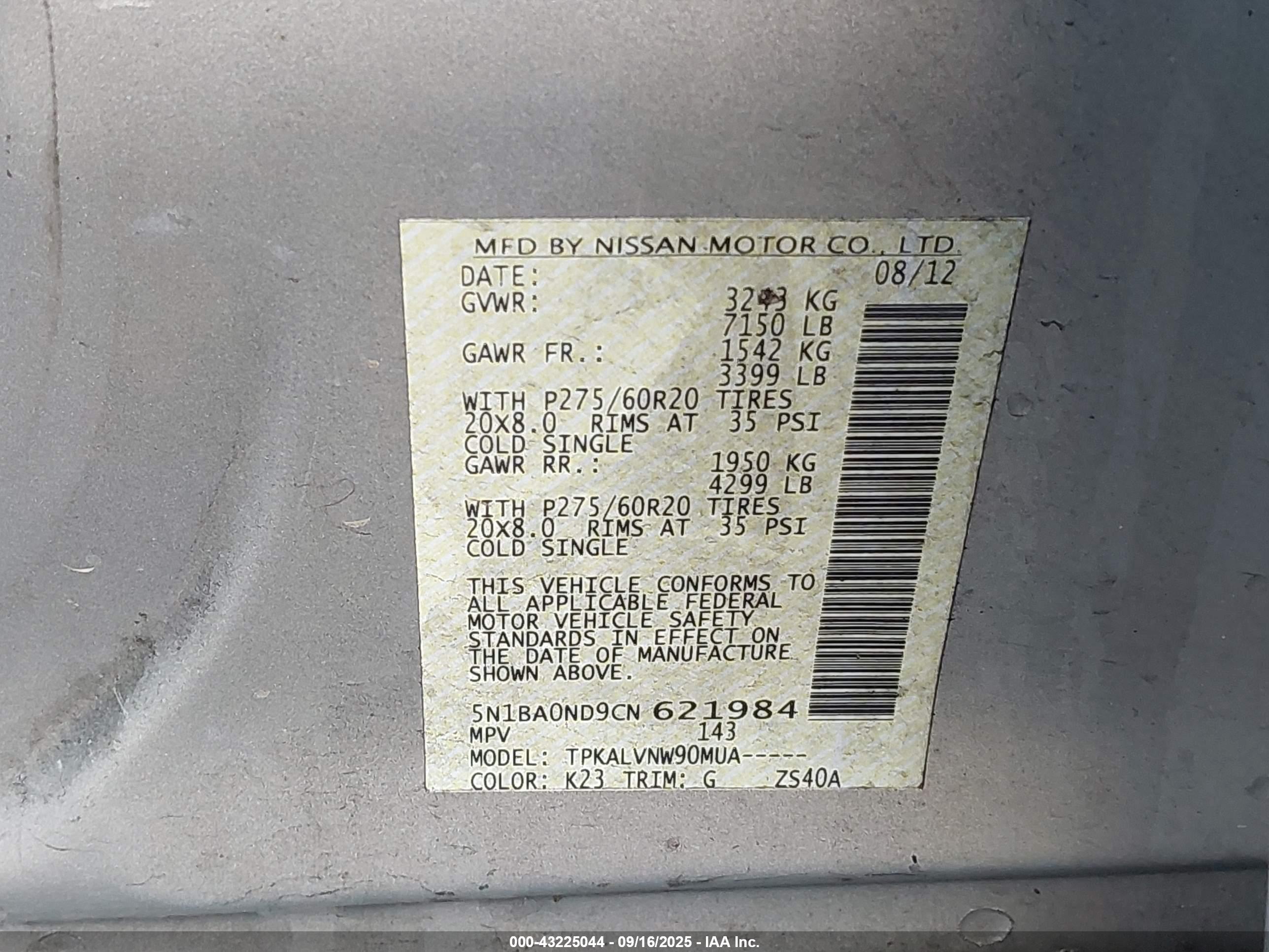 NISSAN ARMADA image 9