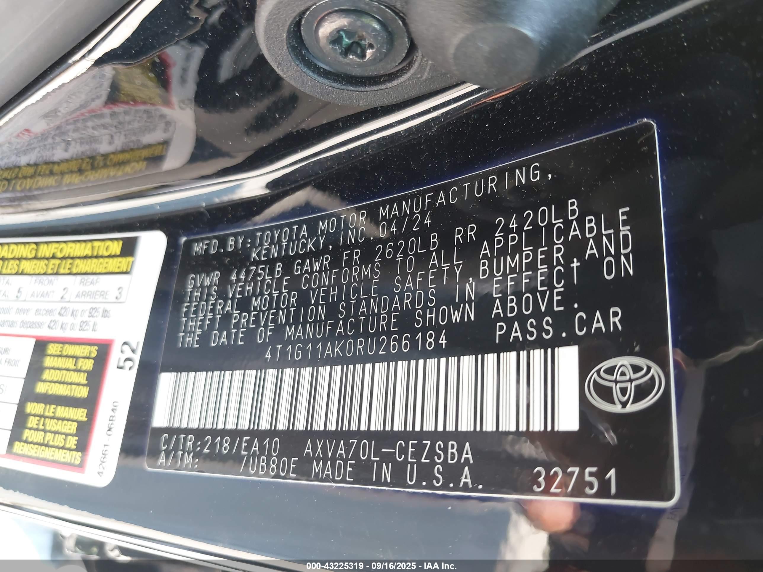 TOYOTA CAMRY image 9