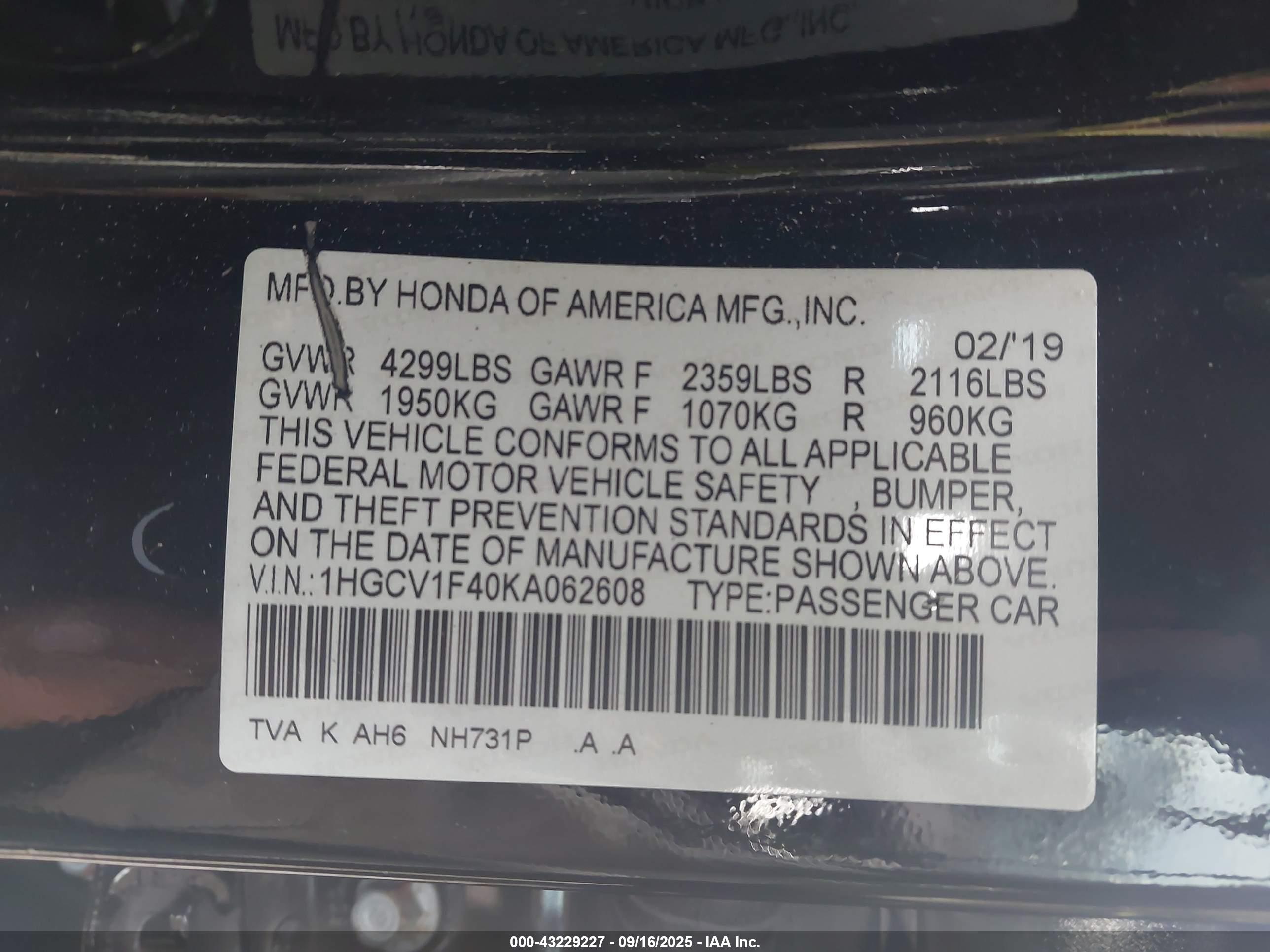 HONDA ACCORD image 9