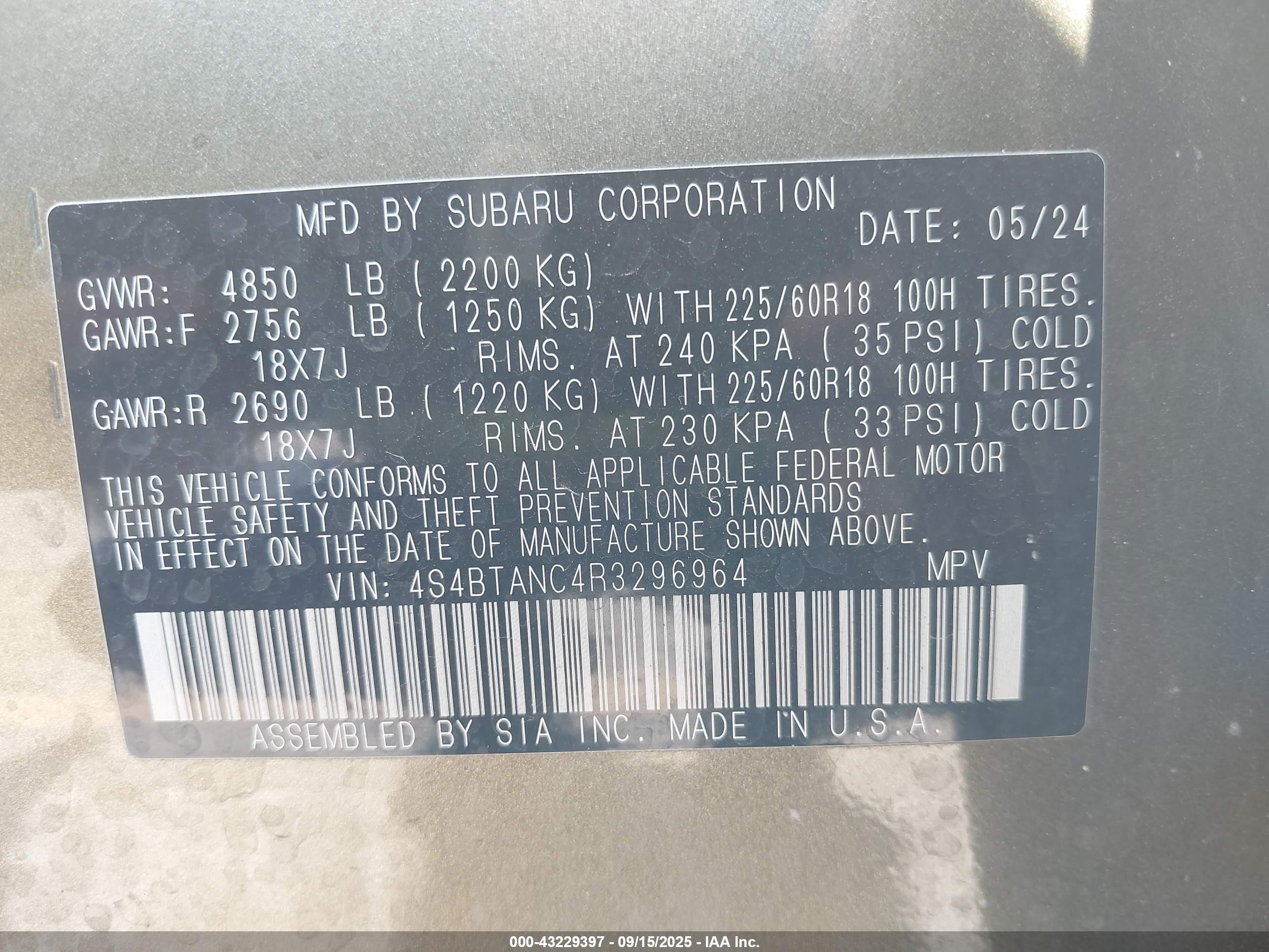 SUBARU OUTBACK image 9