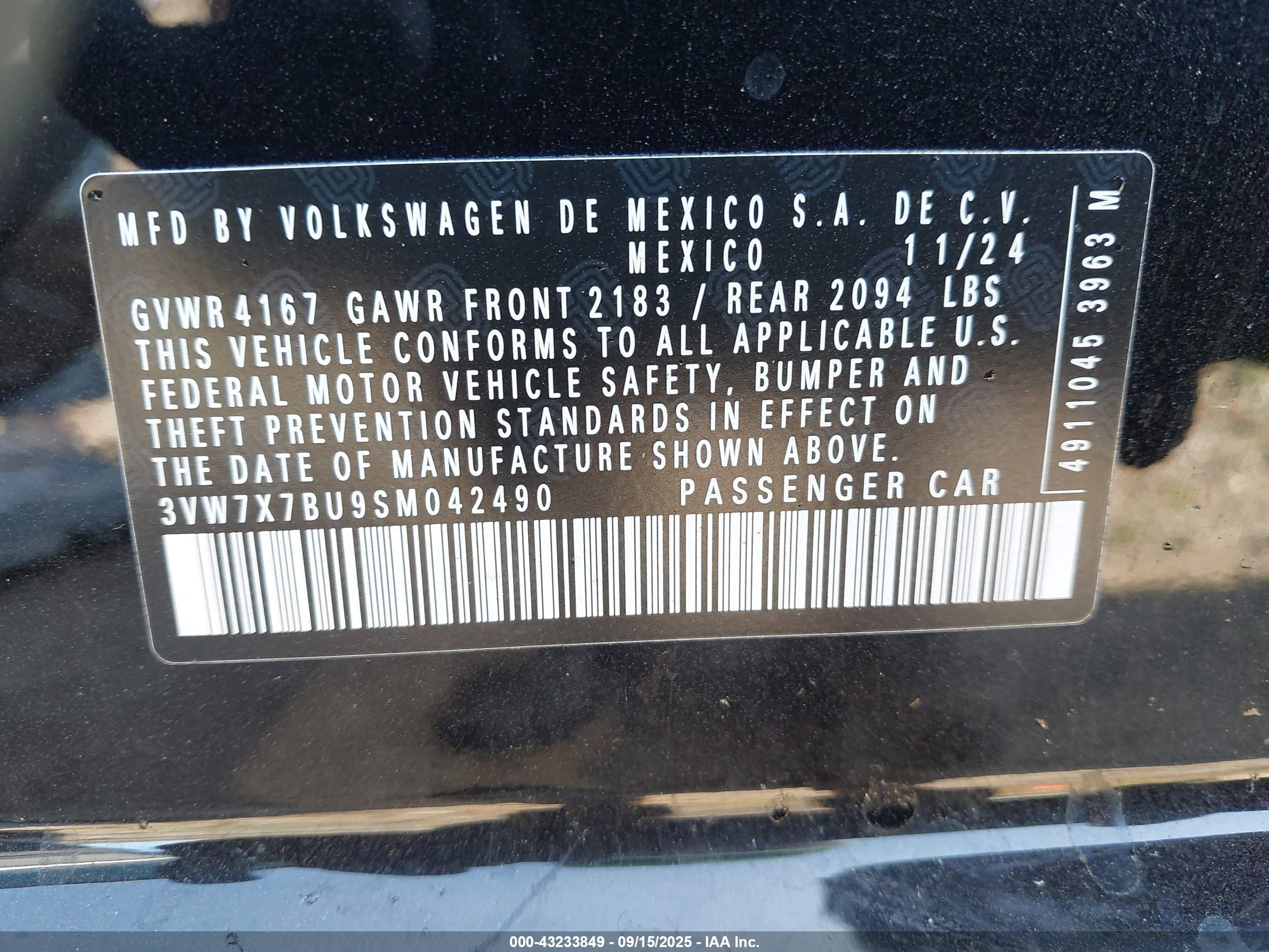 VOLKSWAGEN JETTA image 9
