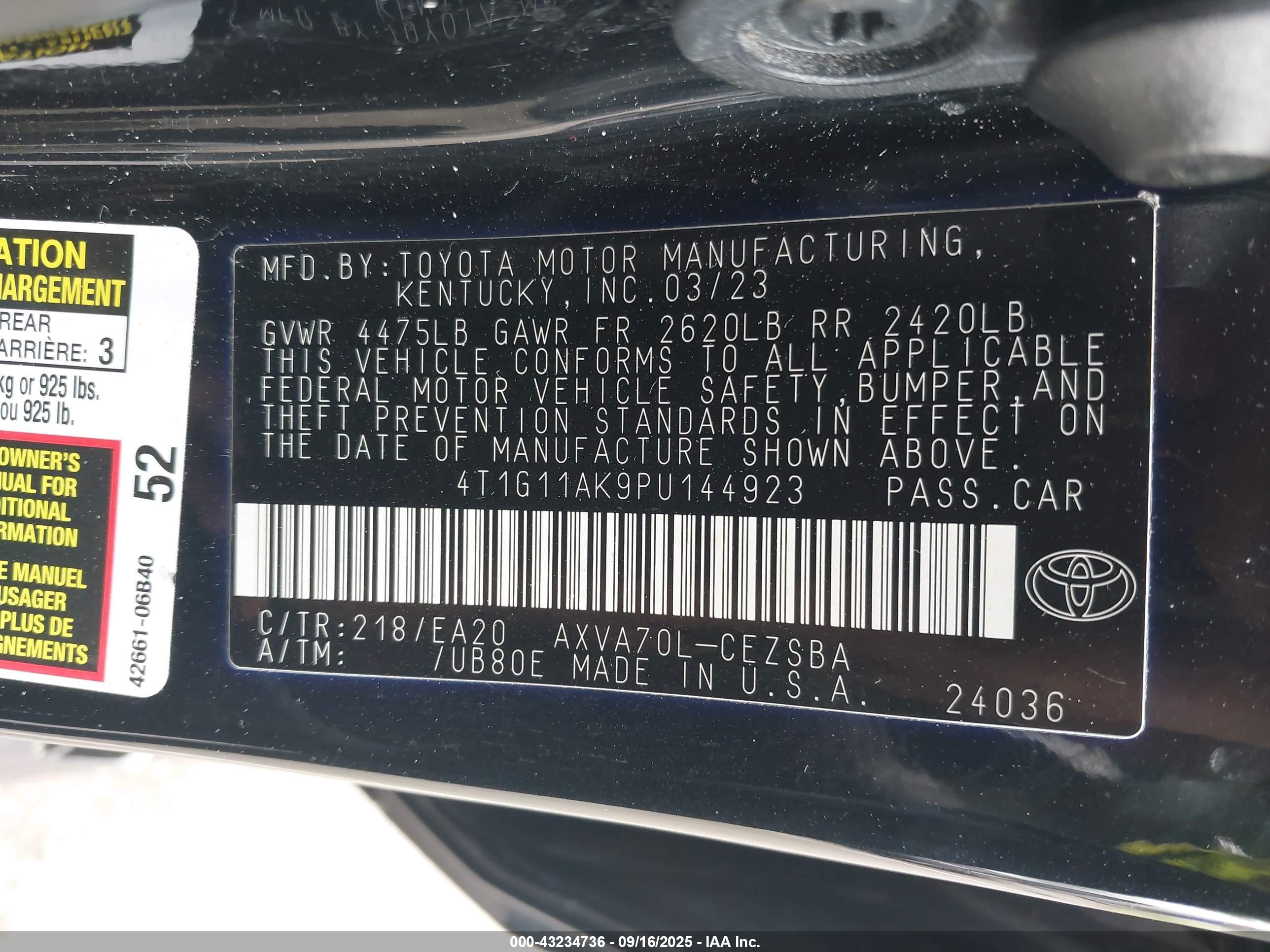 TOYOTA CAMRY image 9