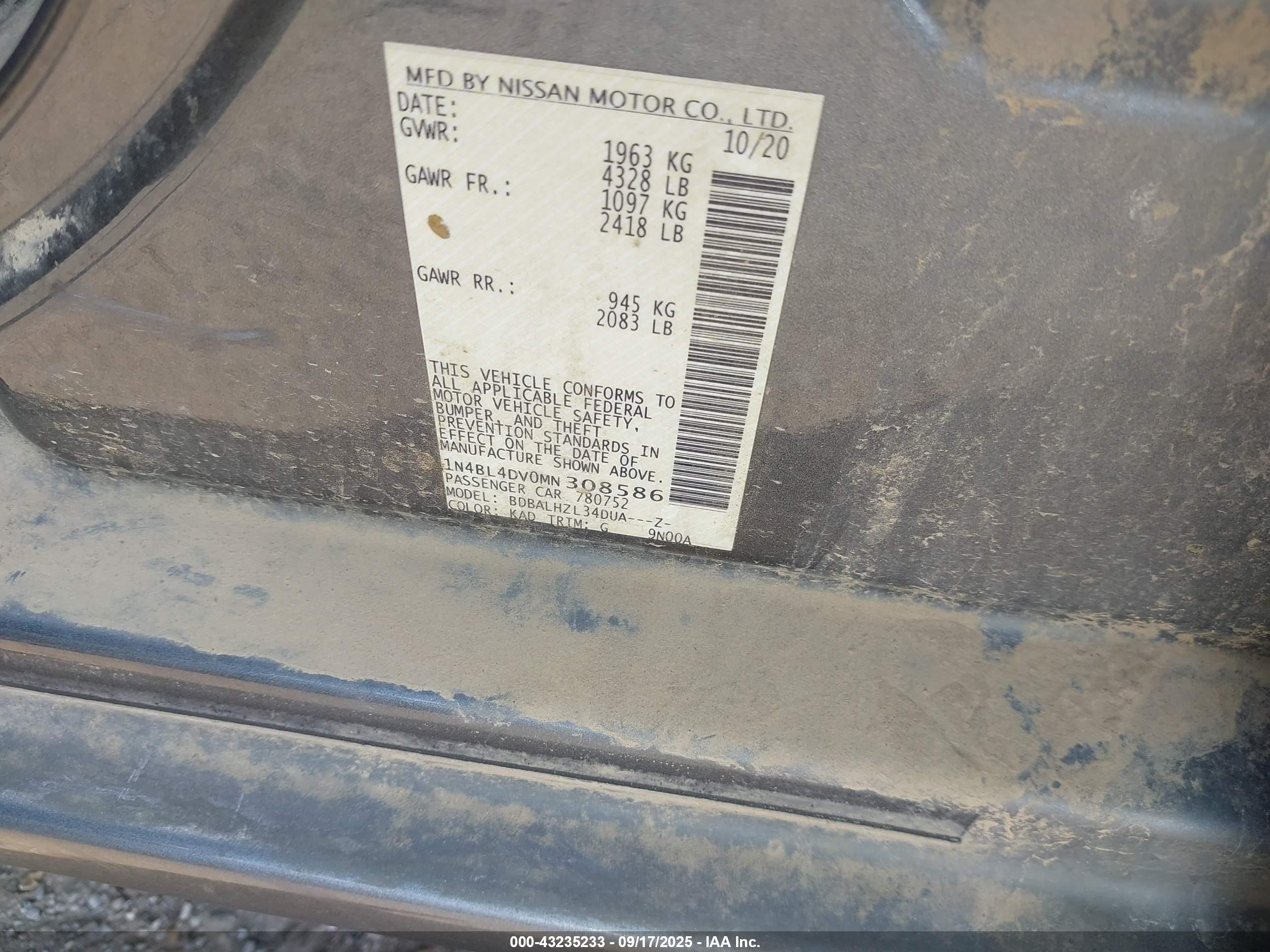 NISSAN ALTIMA image 9
