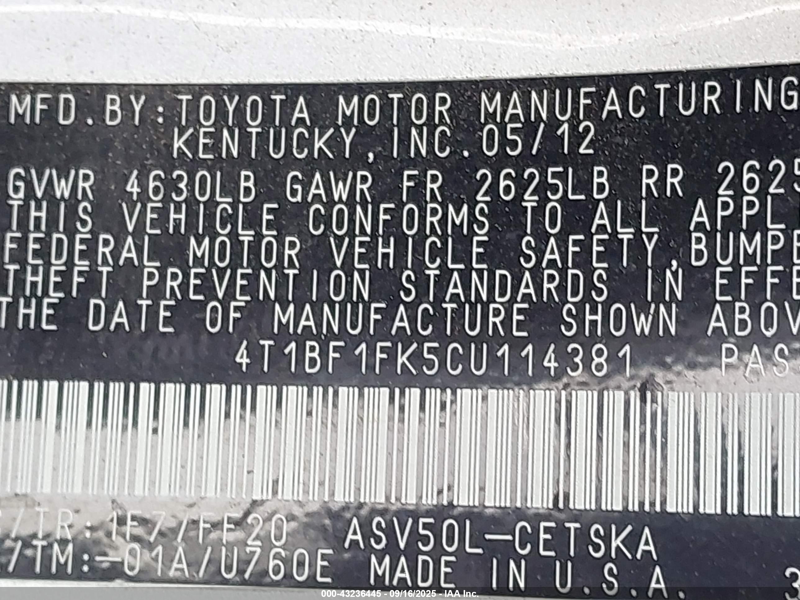 TOYOTA CAMRY image 9