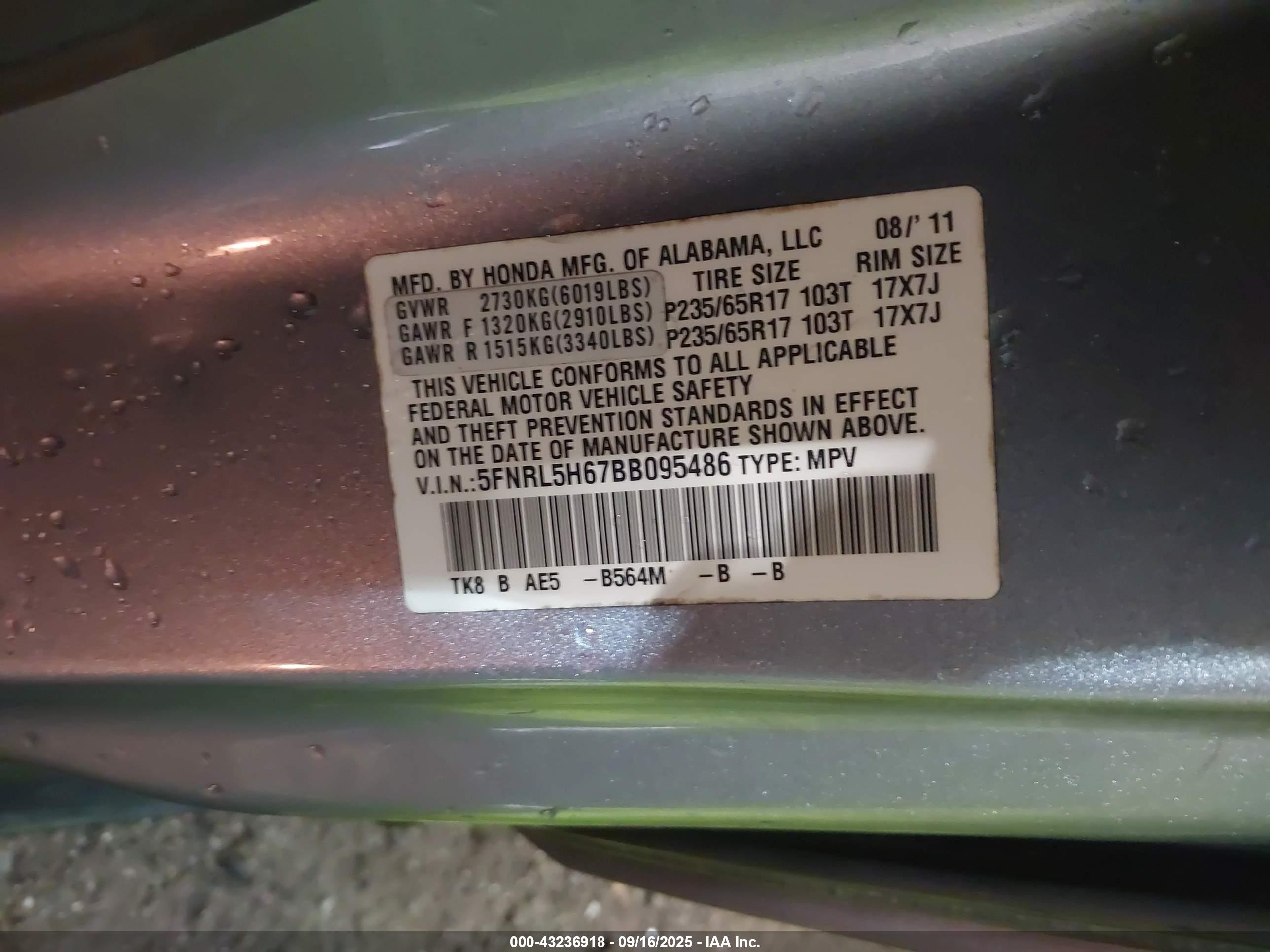 HONDA ODYSSEY image 9