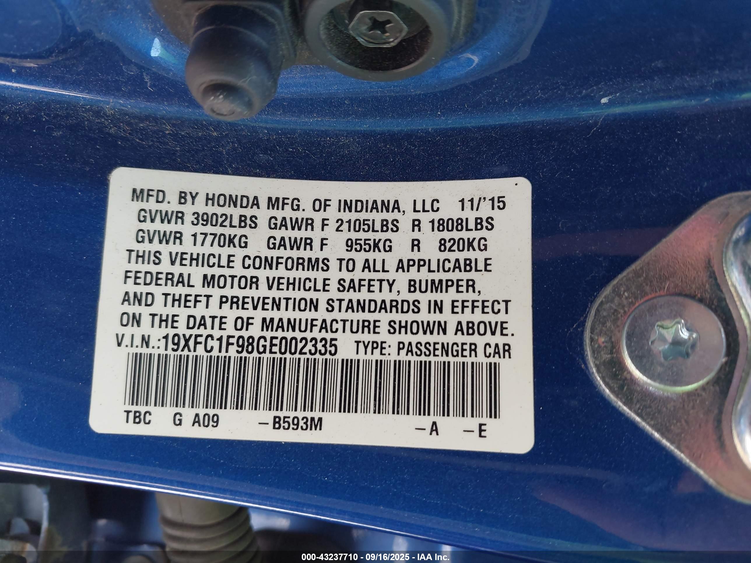 HONDA CIVIC image 9