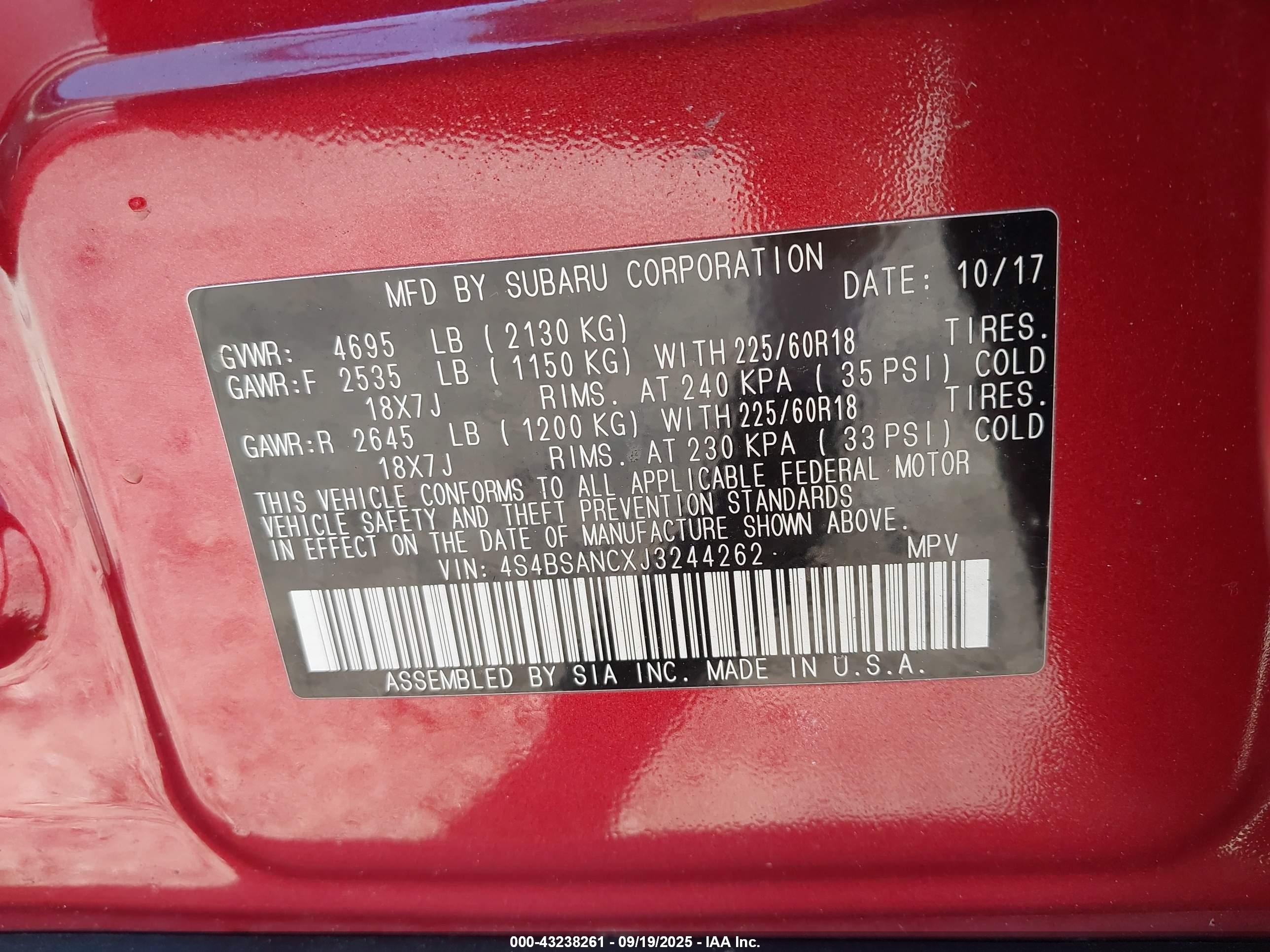 SUBARU OUTBACK image 9