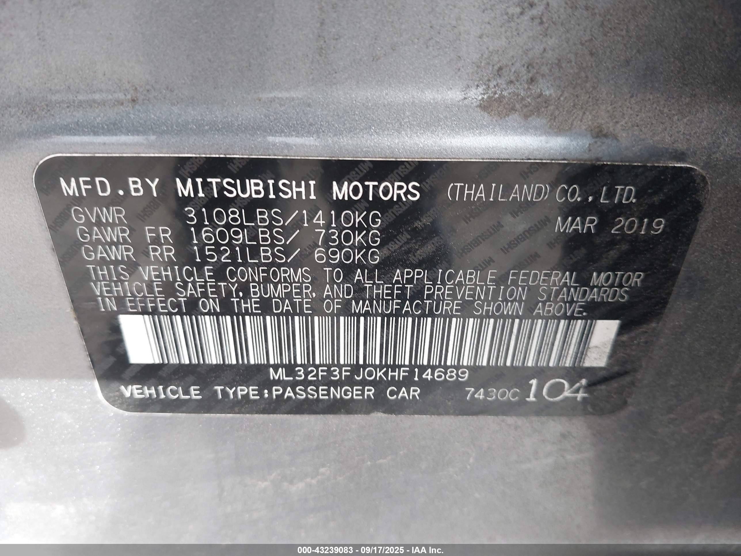 MITSUBISHI MIRAGE image 9