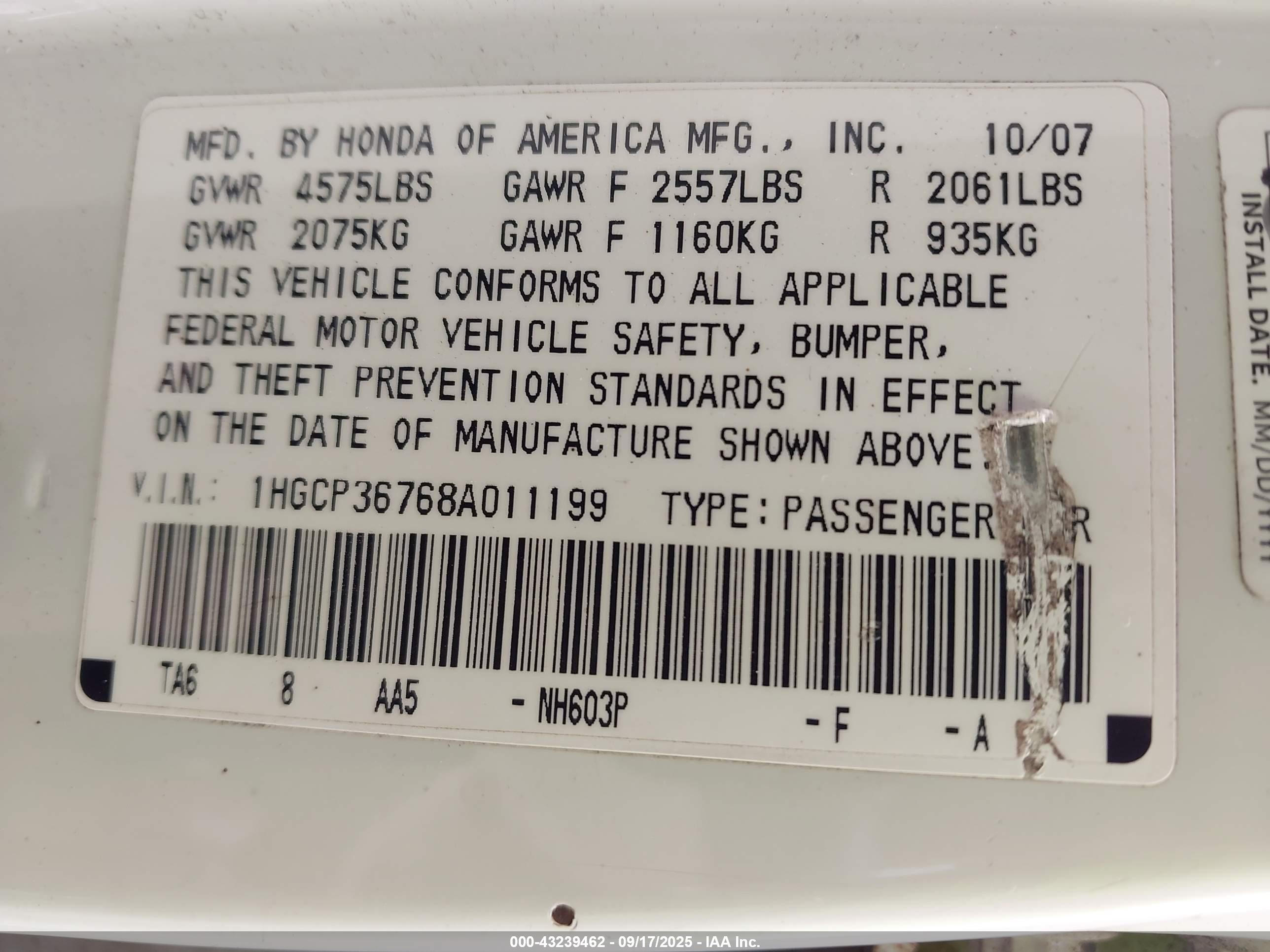 HONDA ACCORD image 9