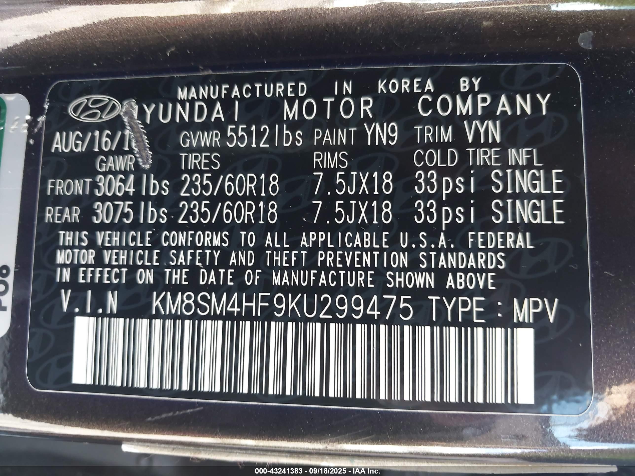 HYUNDAI SANTA image 9