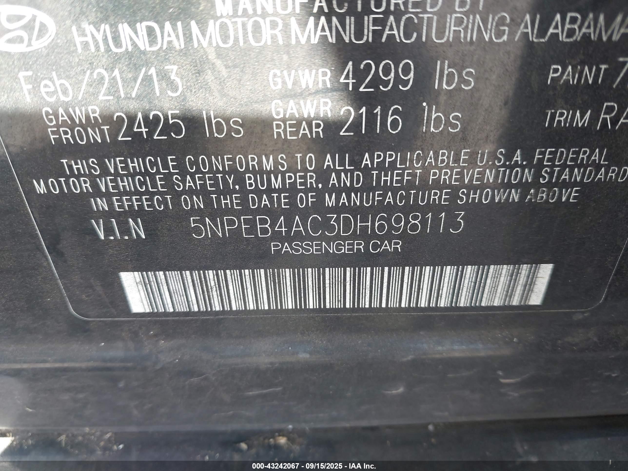 HYUNDAI SONATA image 9