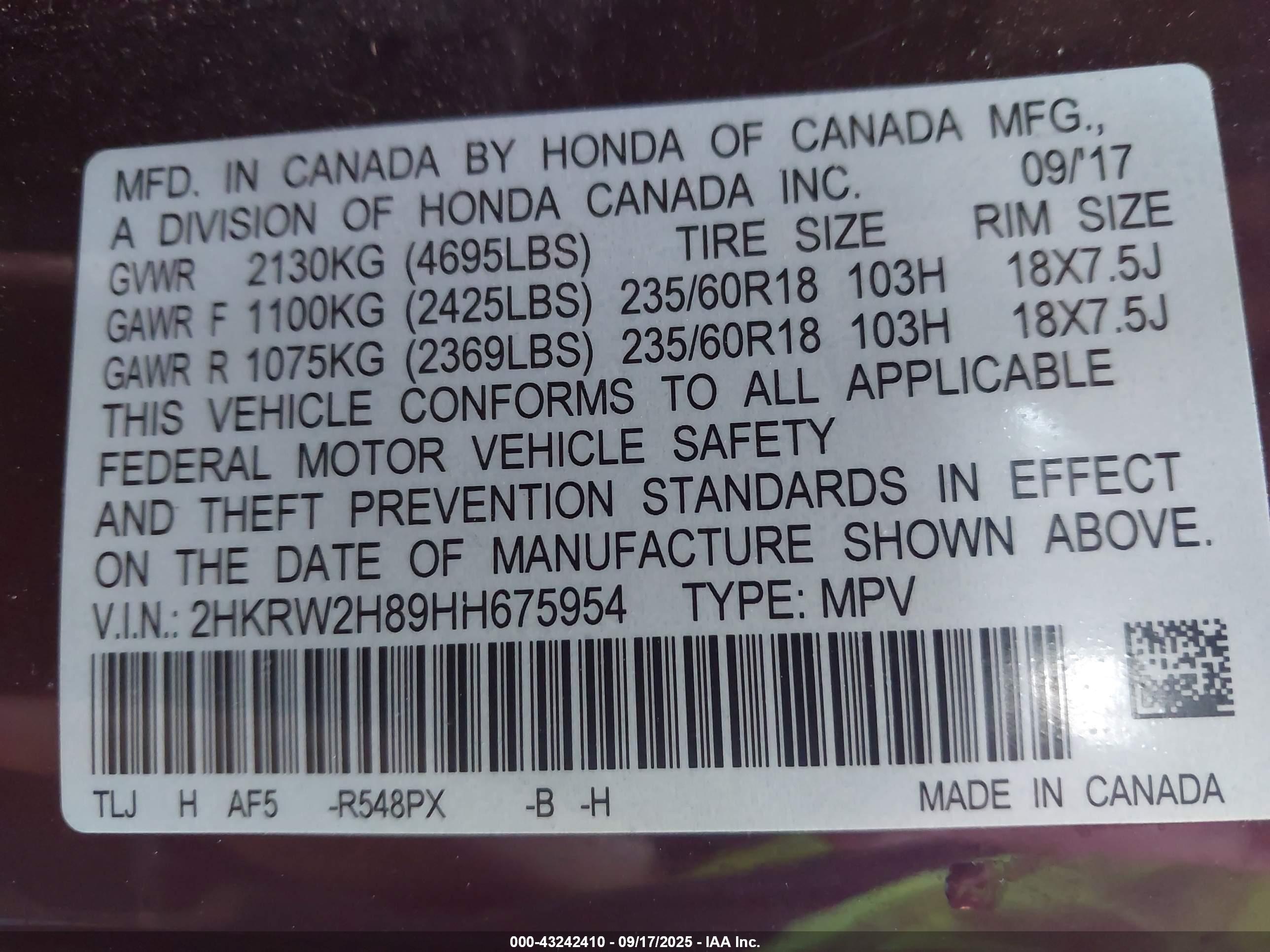 HONDA CR-V image 9