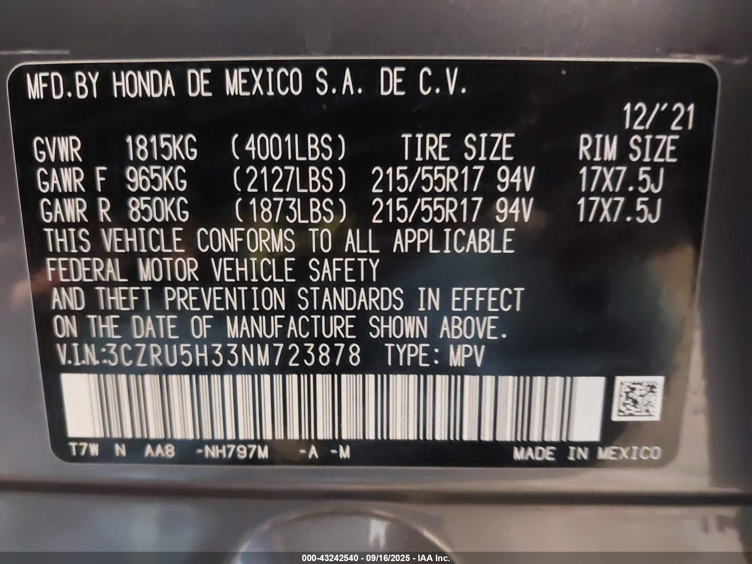 HONDA HR-V image 9