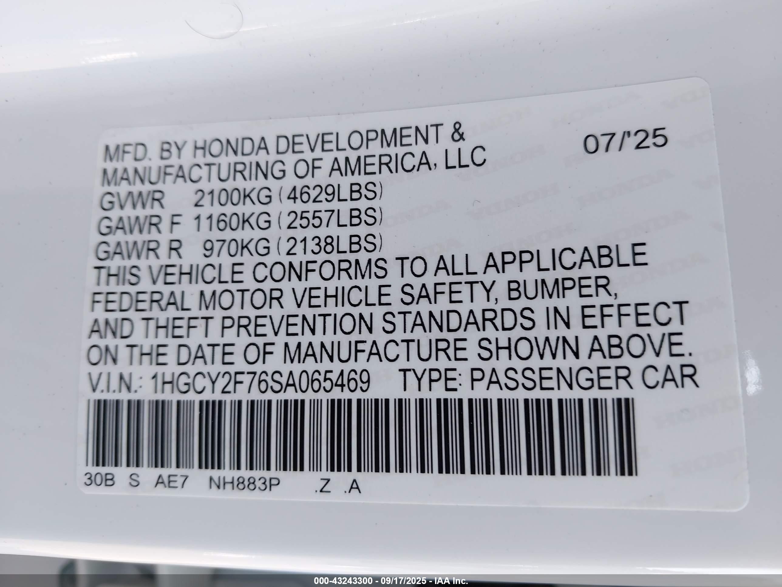 HONDA ACCORD image 9
