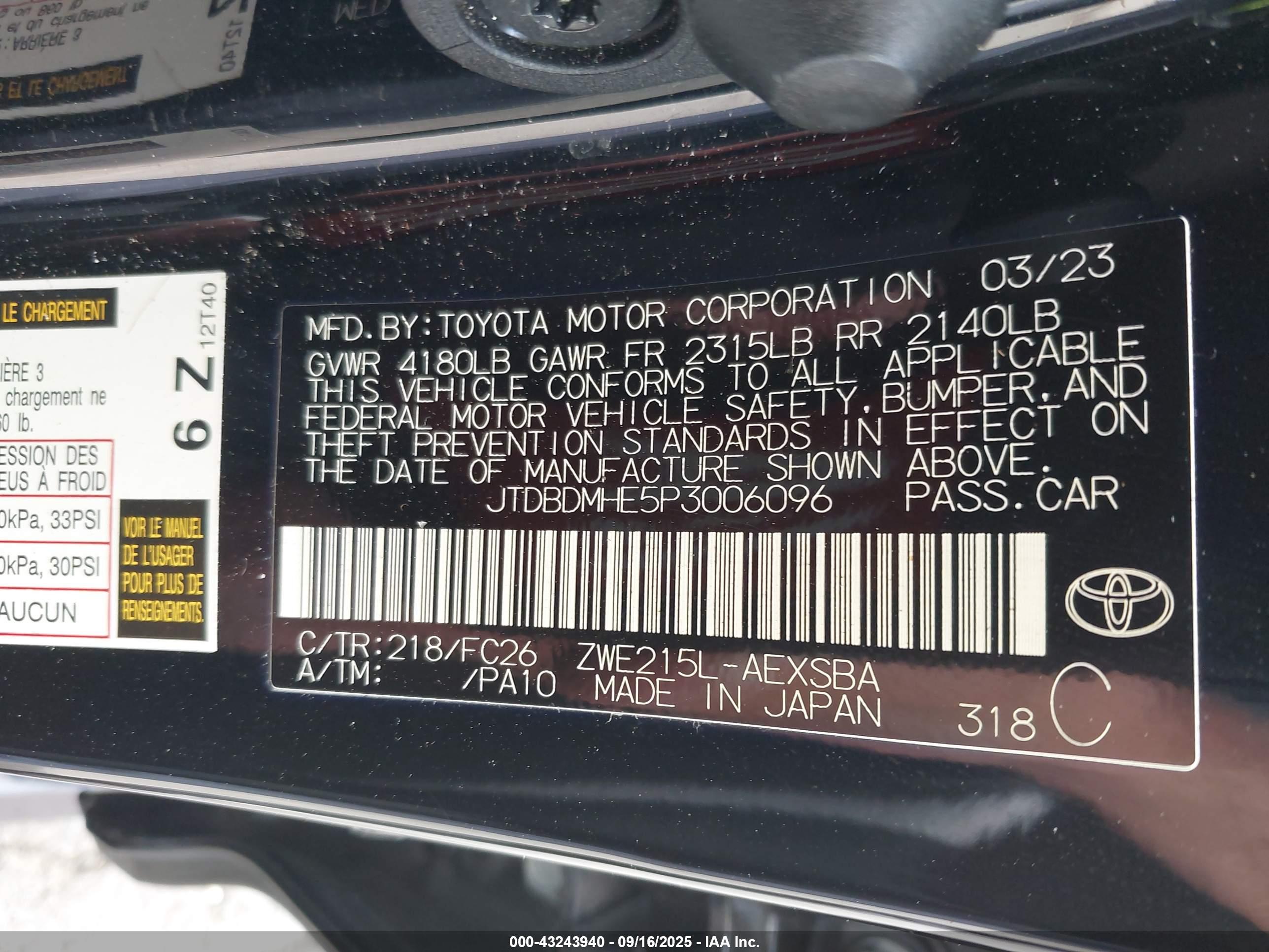 TOYOTA COROLLA image 9