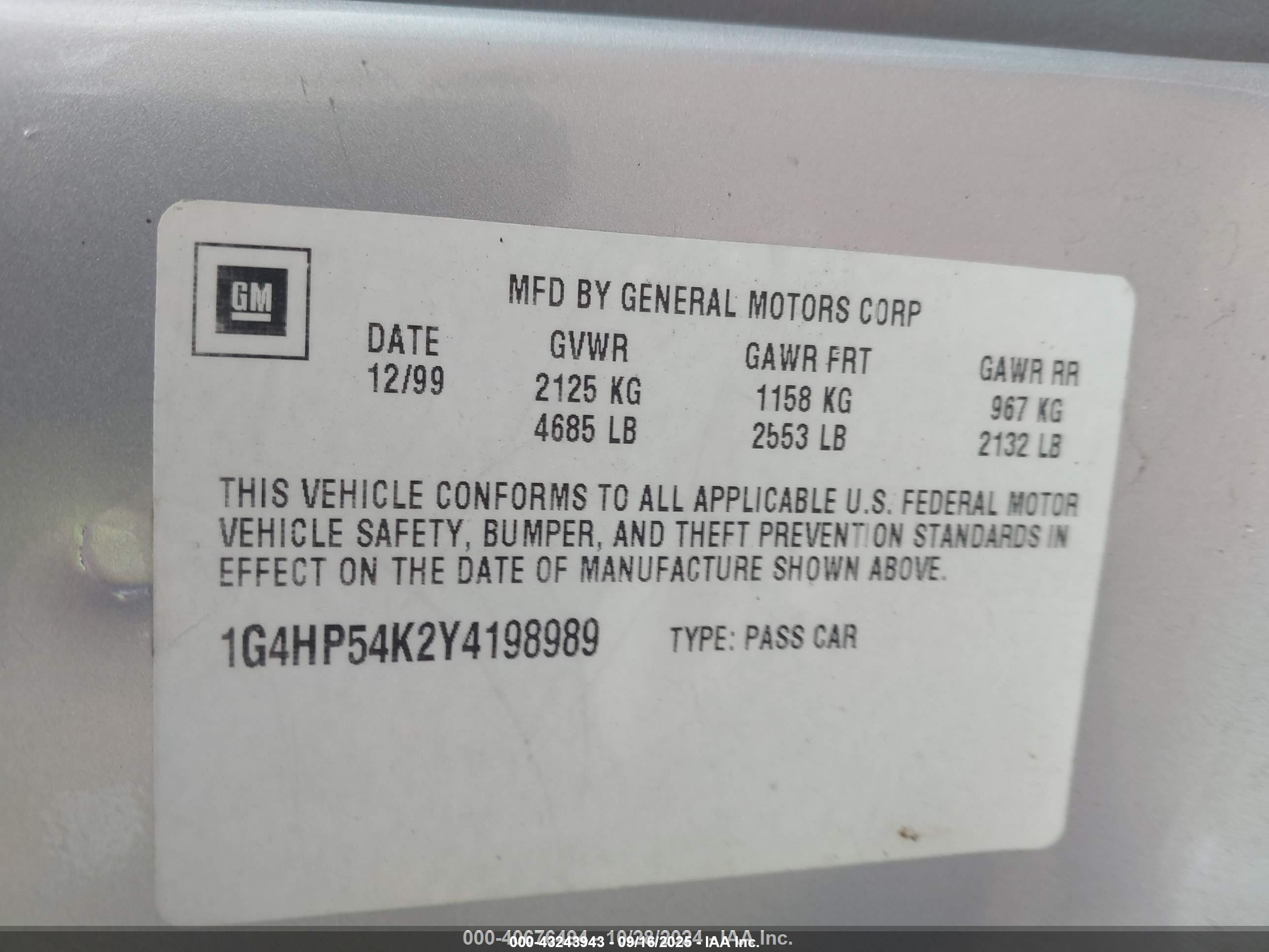 BUICK LESABRE image 9