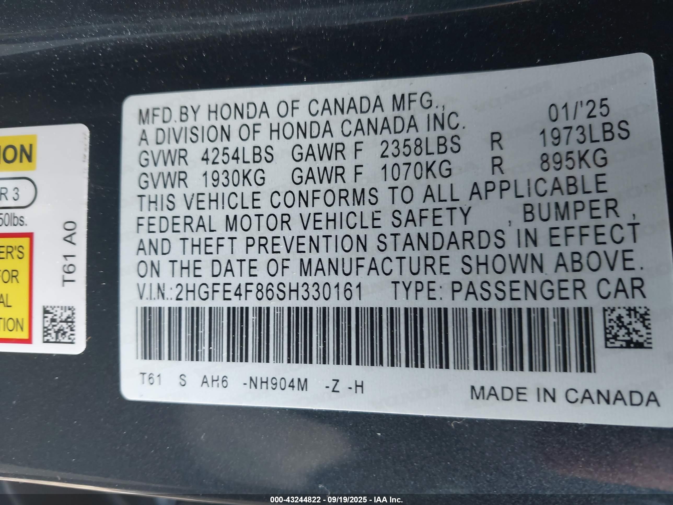 HONDA CIVIC image 9