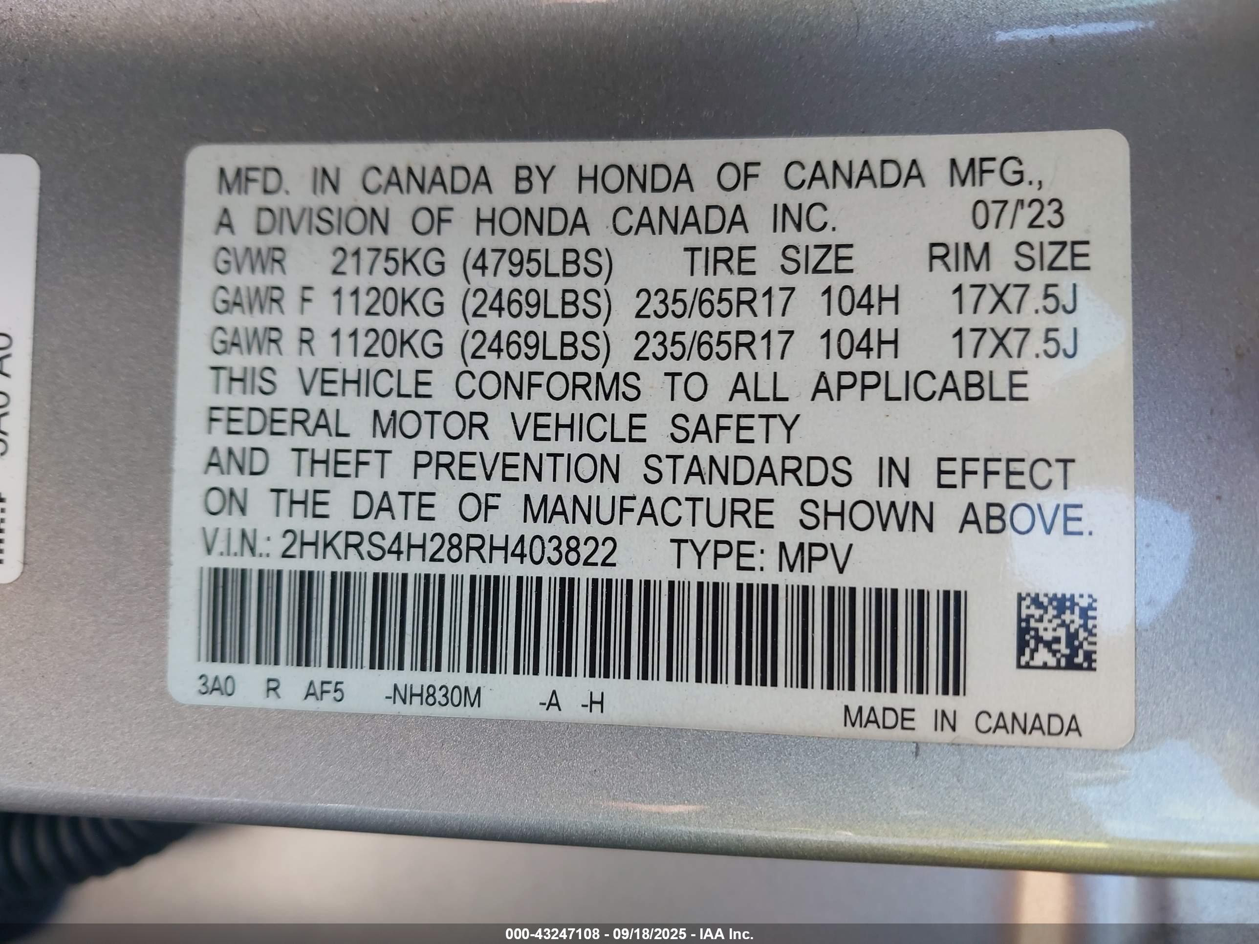 HONDA CR-V image 9