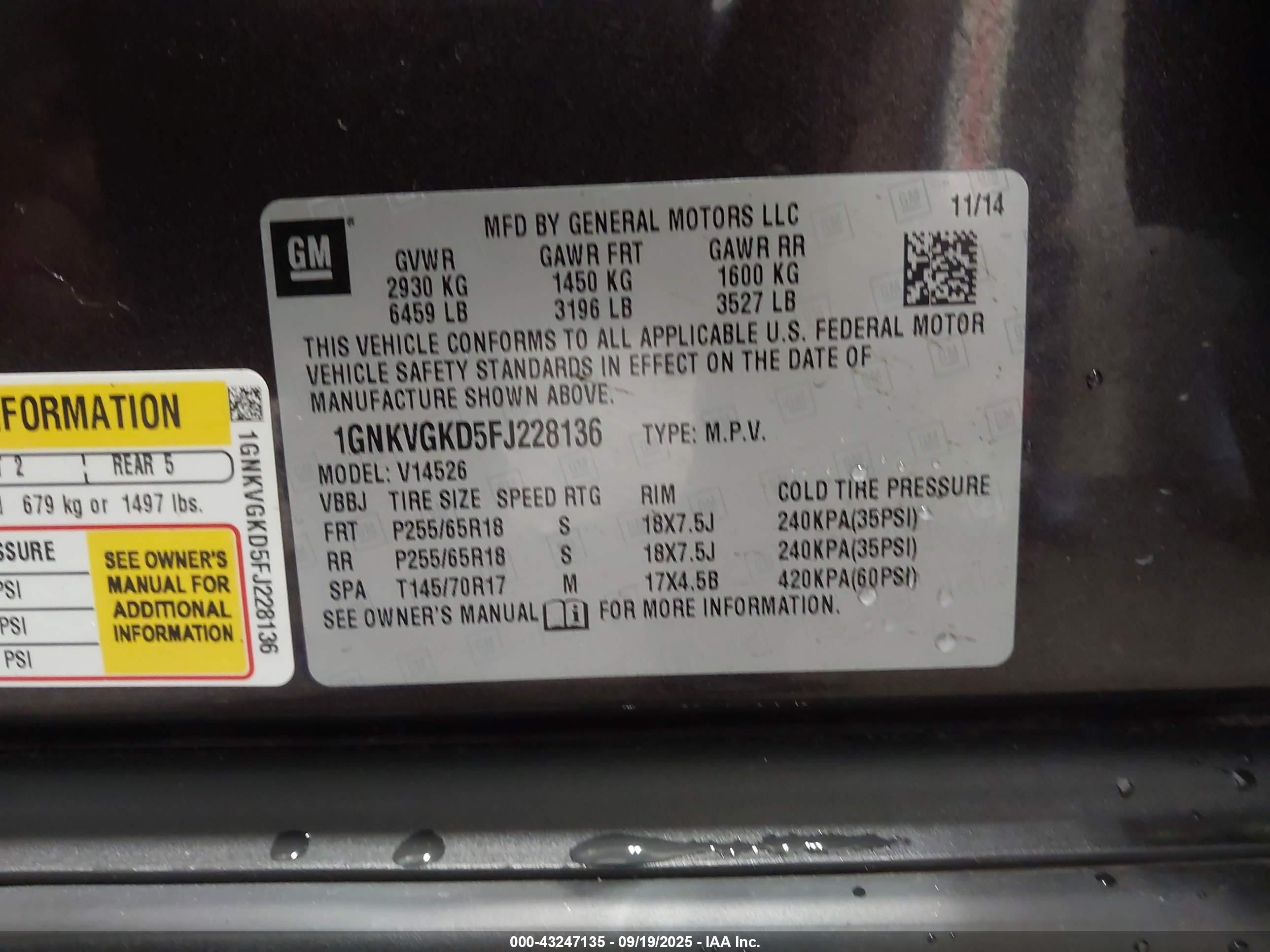 CHEVROLET TRAVERSE image 9