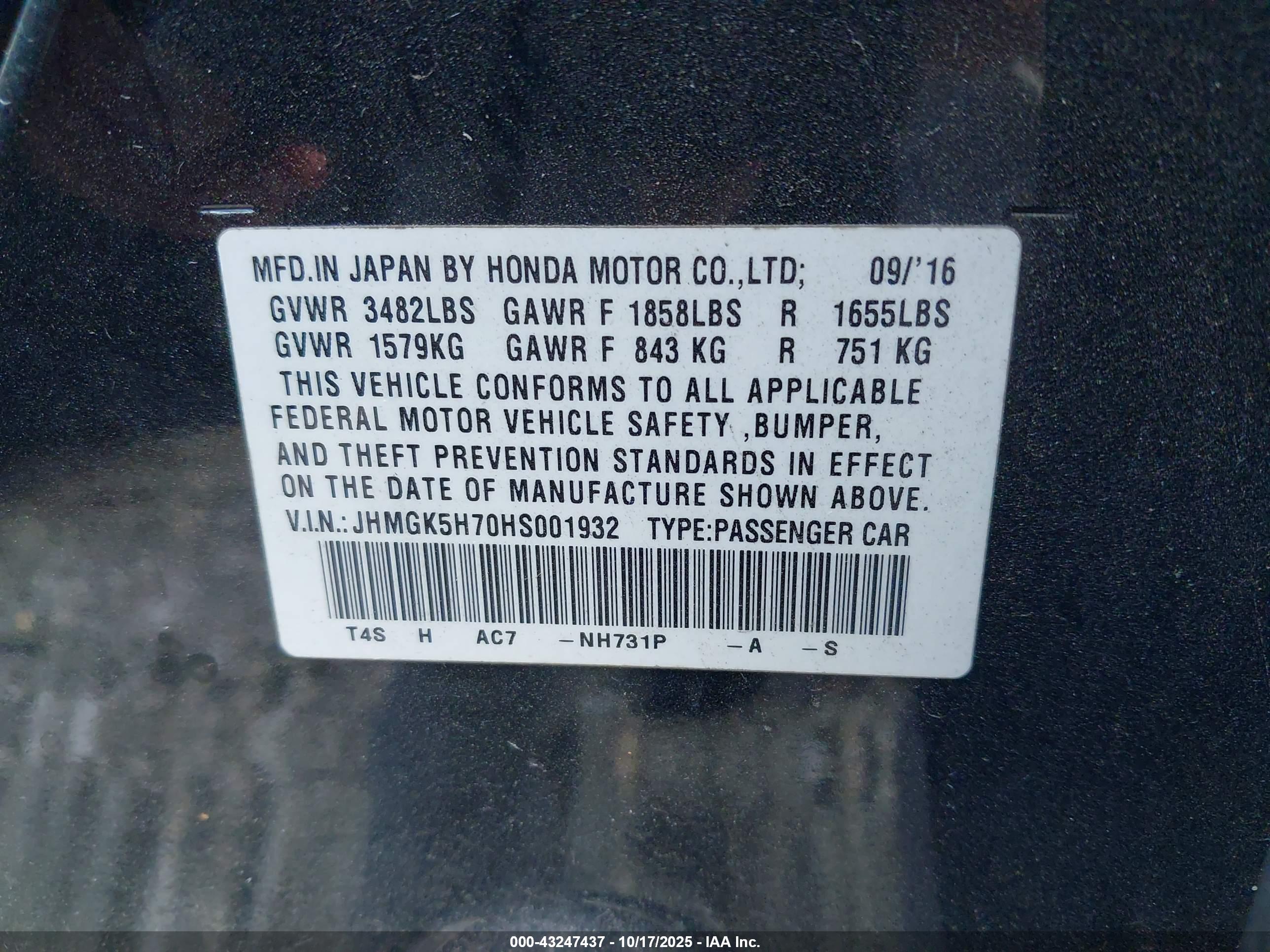 HONDA FIT image 9