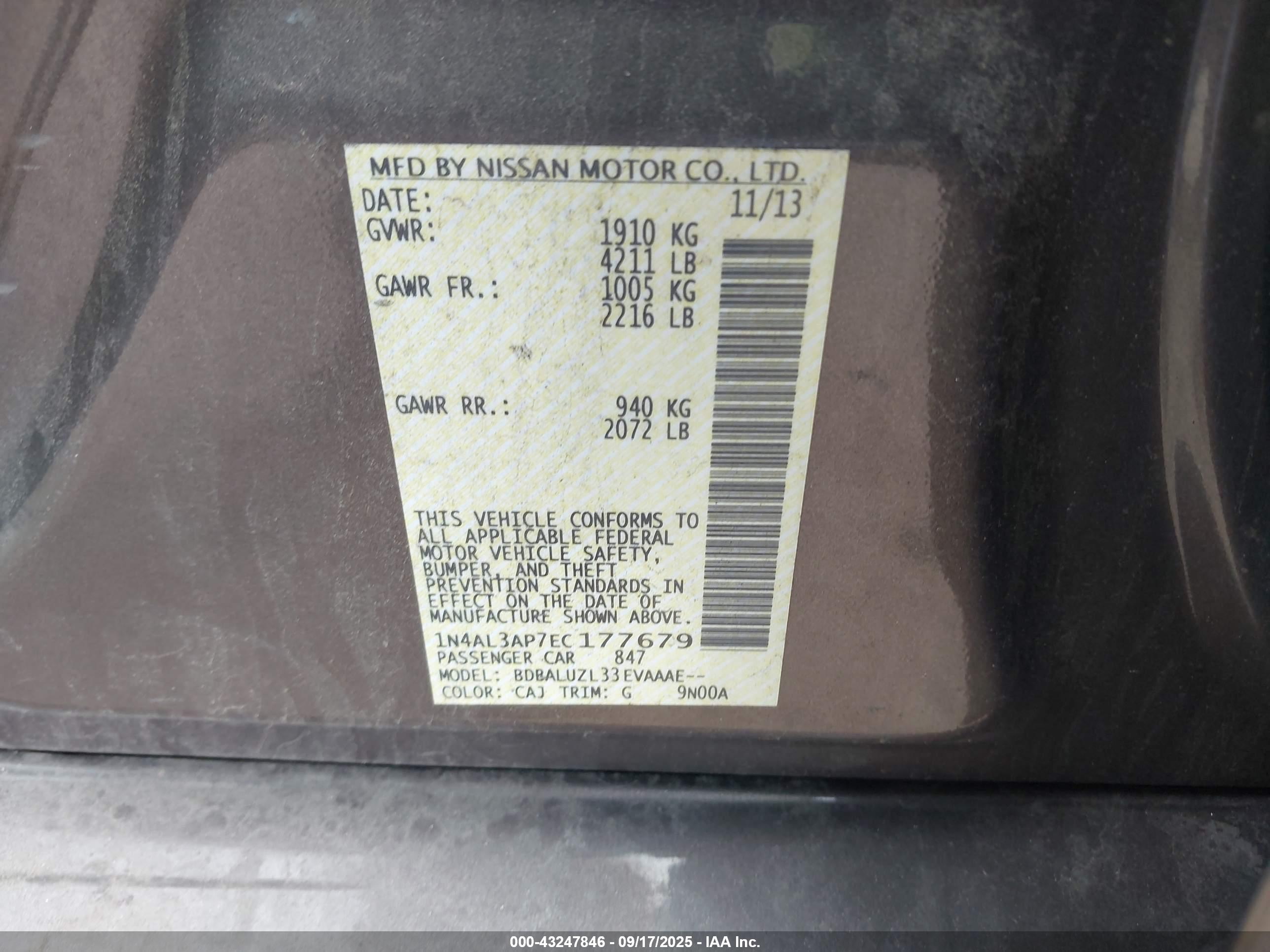 NISSAN ALTIMA image 9