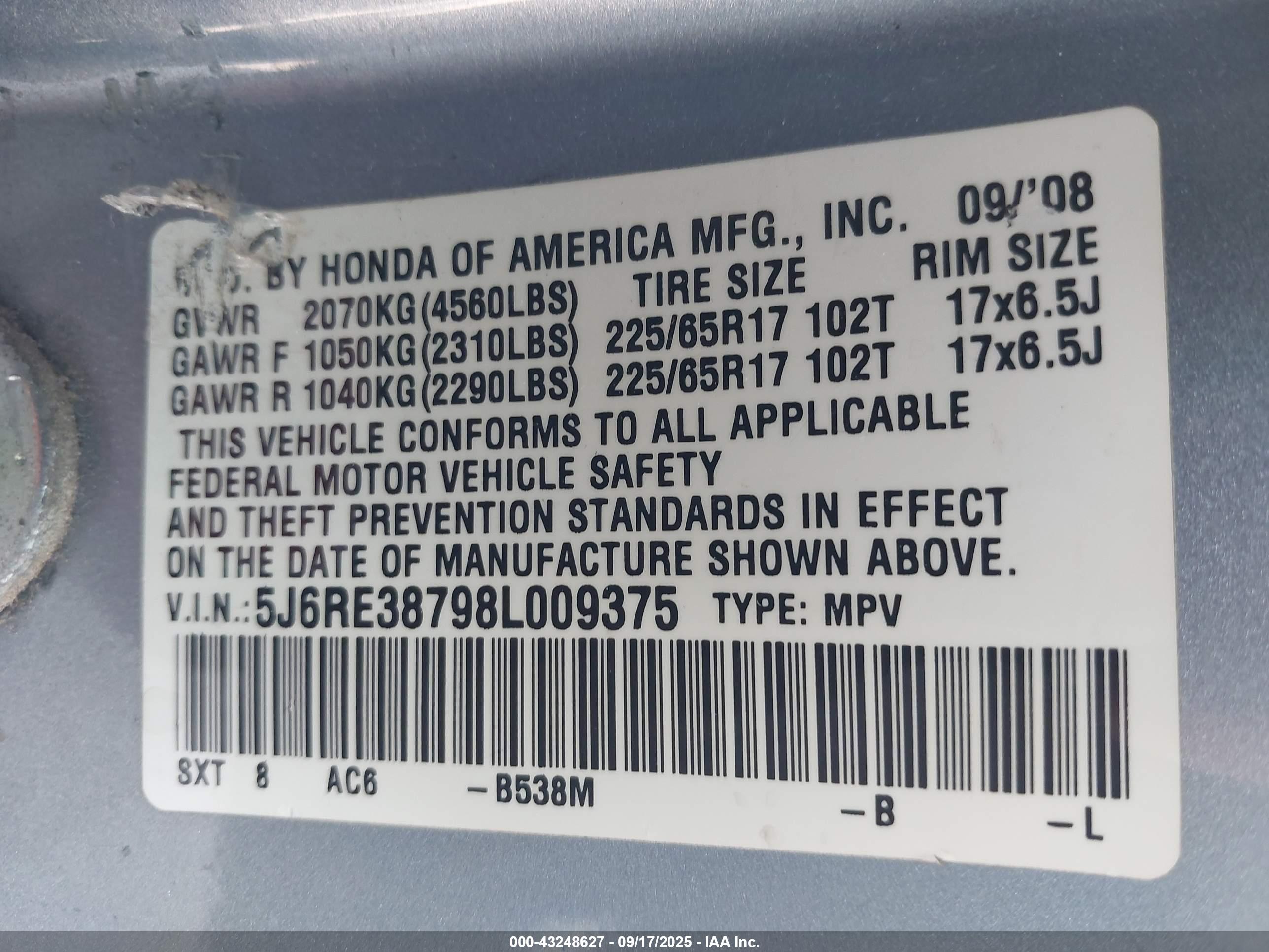 HONDA CR-V image 9