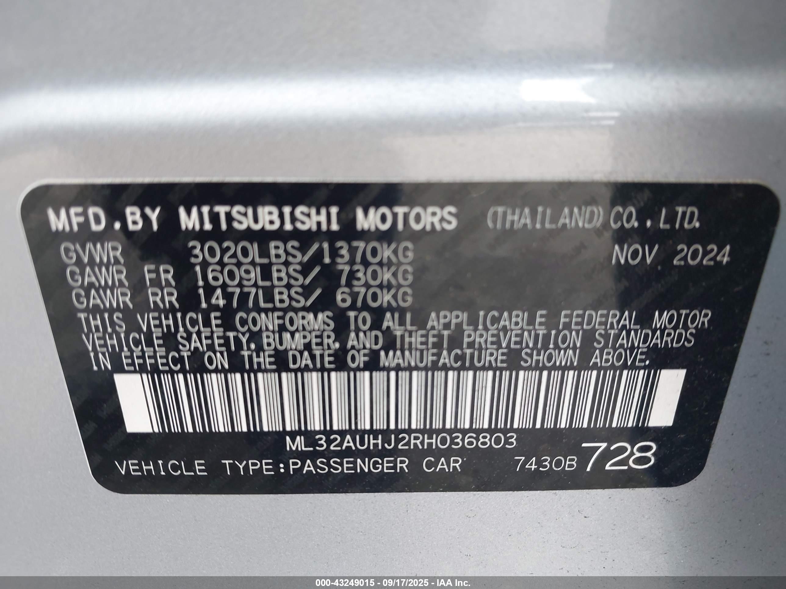 MITSUBISHI MIRAGE image 9